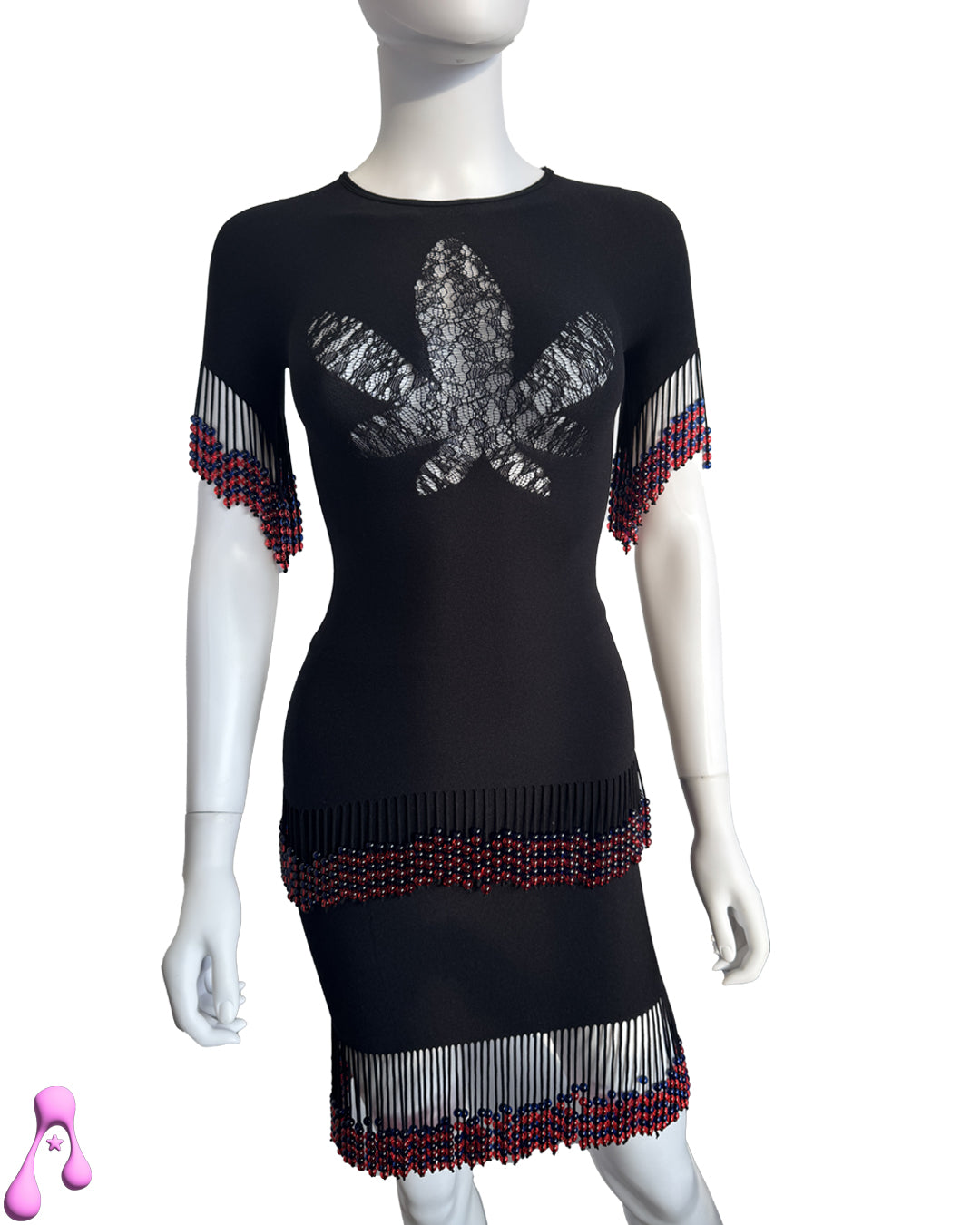 Sinead Gorey Beaded Top Stretch Material
