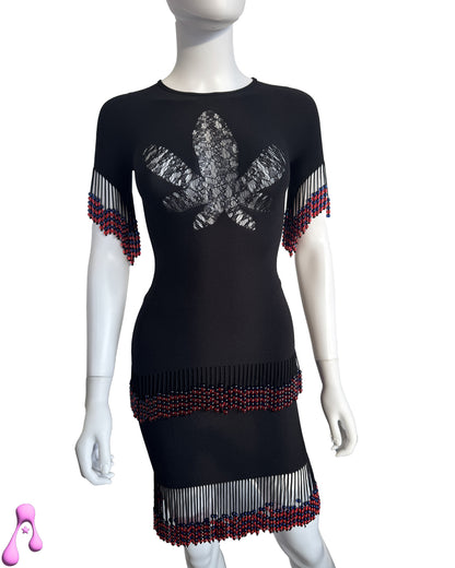 Sinead Gorey Beaded Top Stretch Material