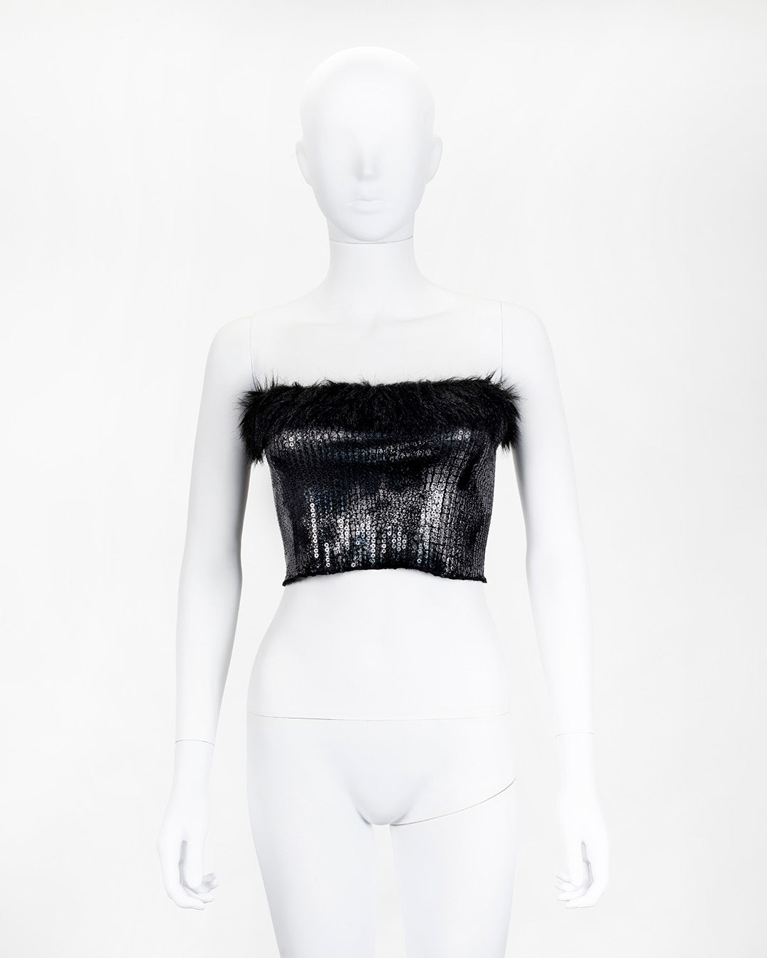 Rife & Stride Bandeau Top Fur and Sequin