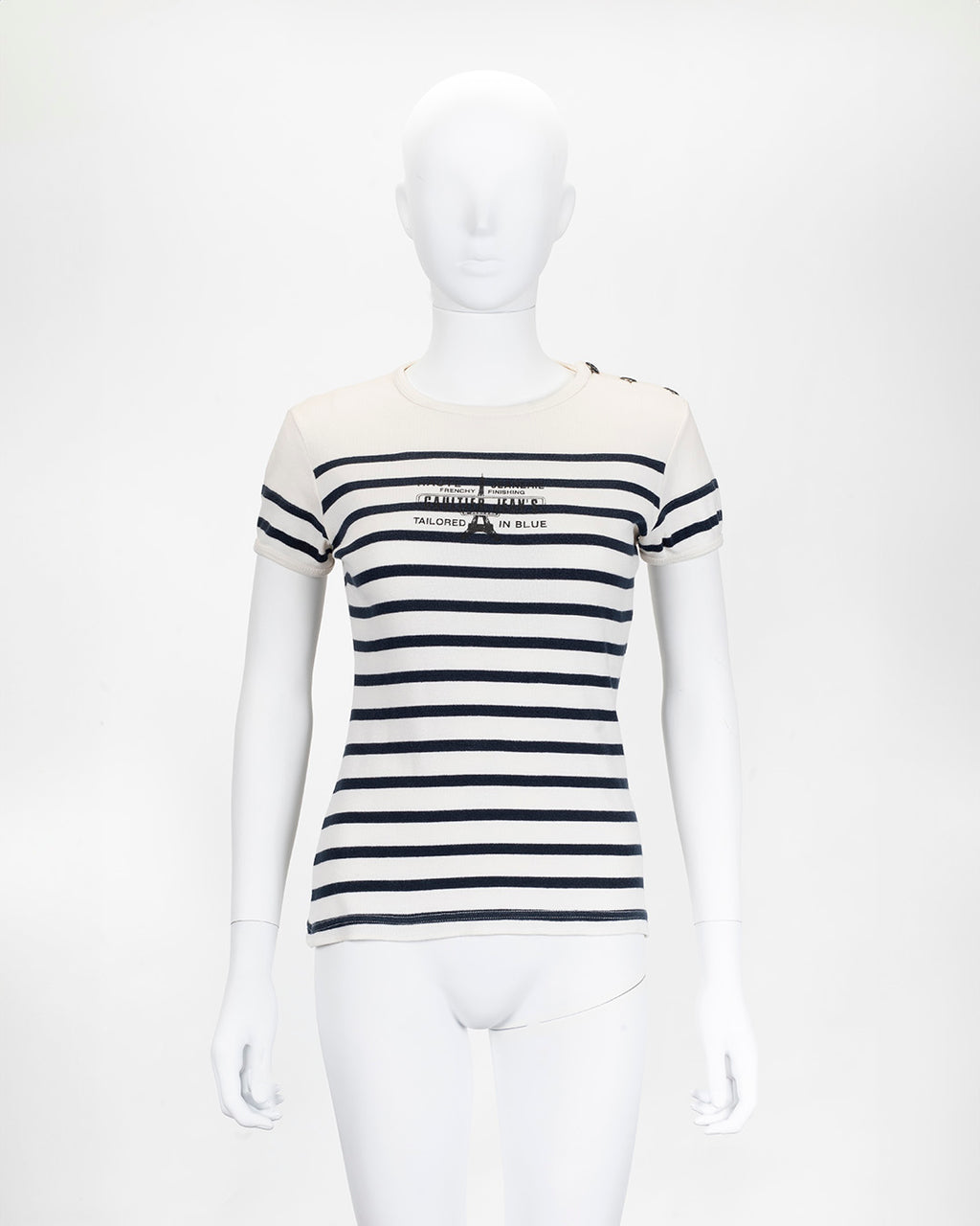 Vintage Jean-Paul Gaultier Striped Knit T-Shirt Top