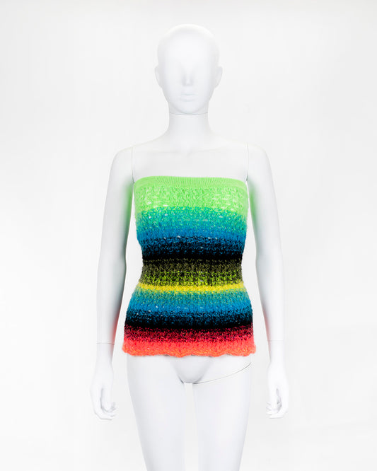 AGR Lace Mohair Colour Knit Top / Skirt
