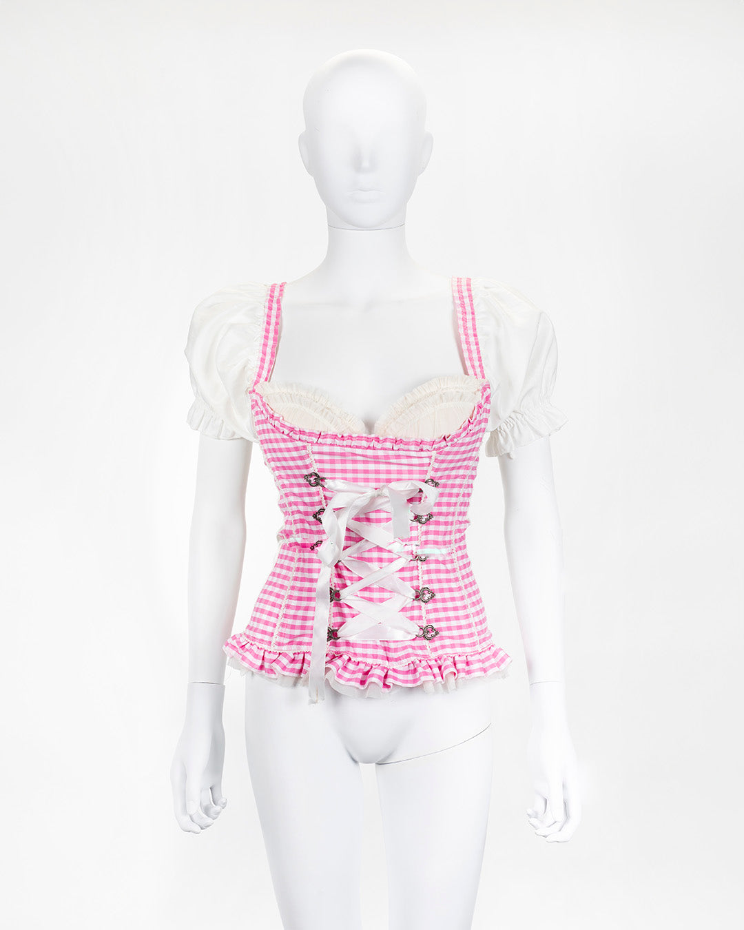 Pink Corset Milk Maid Top