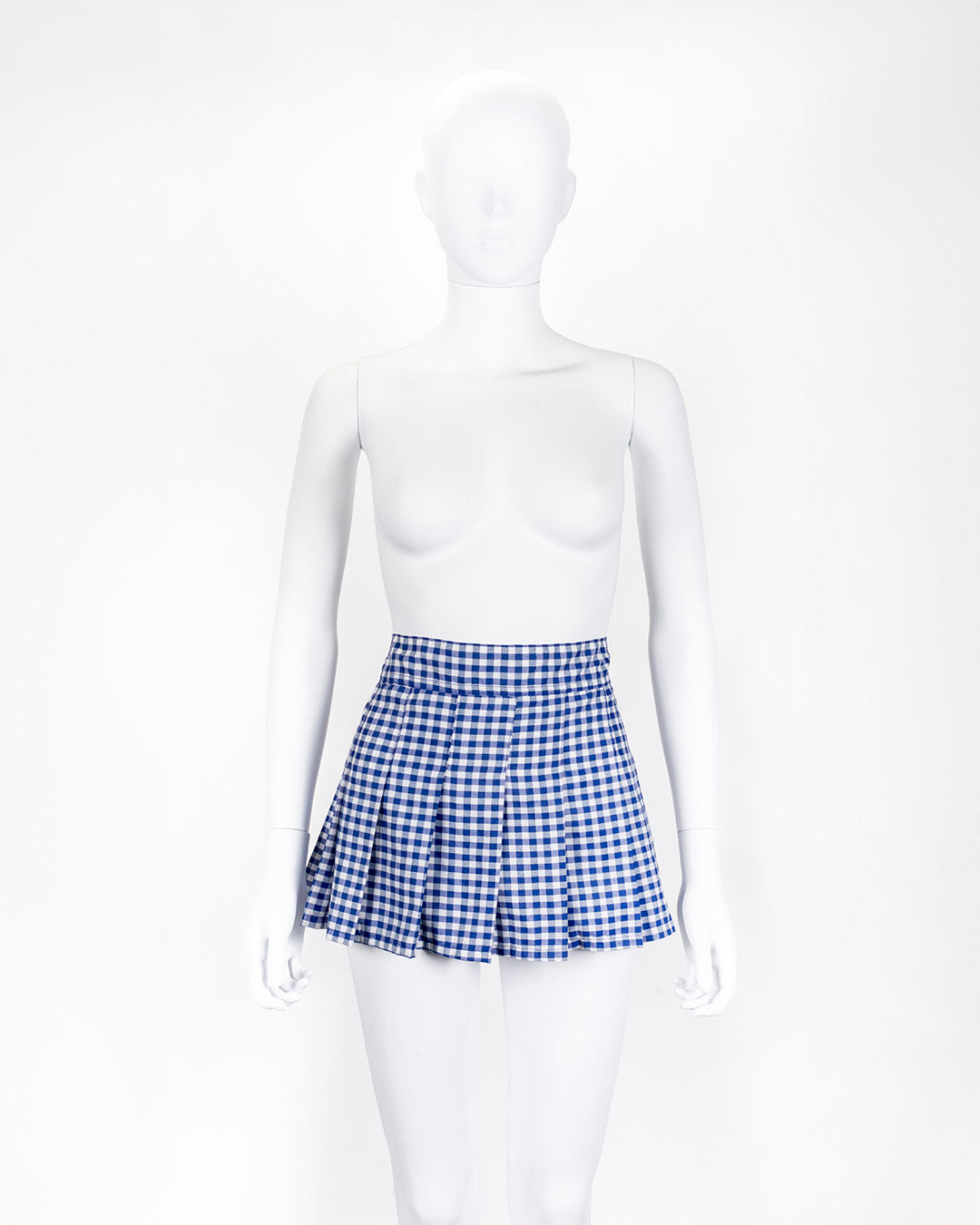 Baby Blue Gingham Mini Skirt