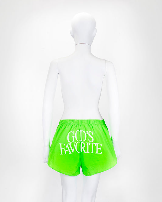 Gods Favourite Neon Green Shorts