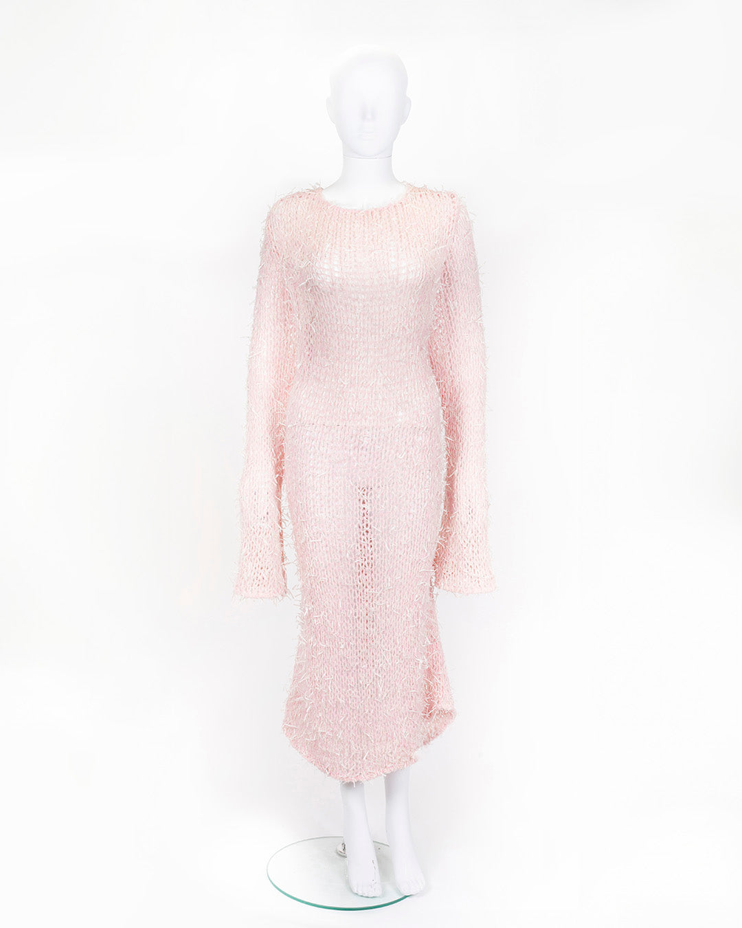 Christopher Kane Runway Pink Knit Plastic Dress