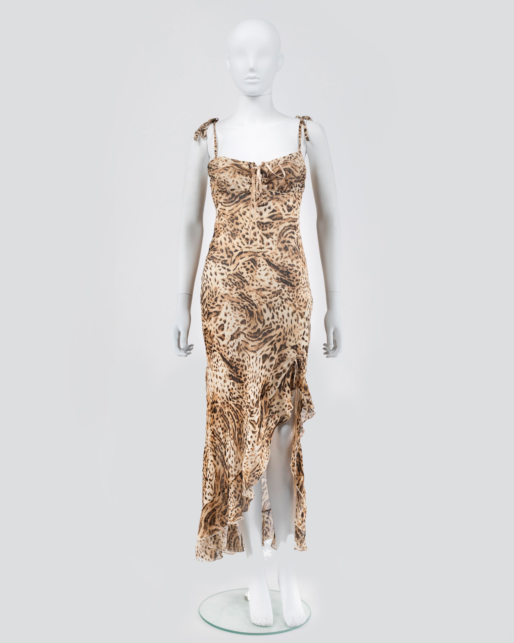 Leopard Print Long Dress 90s Style
