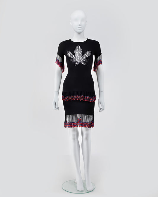 Sinead Gorey Beaded Top Stretch Material