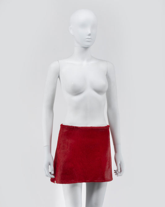 Rife & Stride Red Cow Hide Skirt
