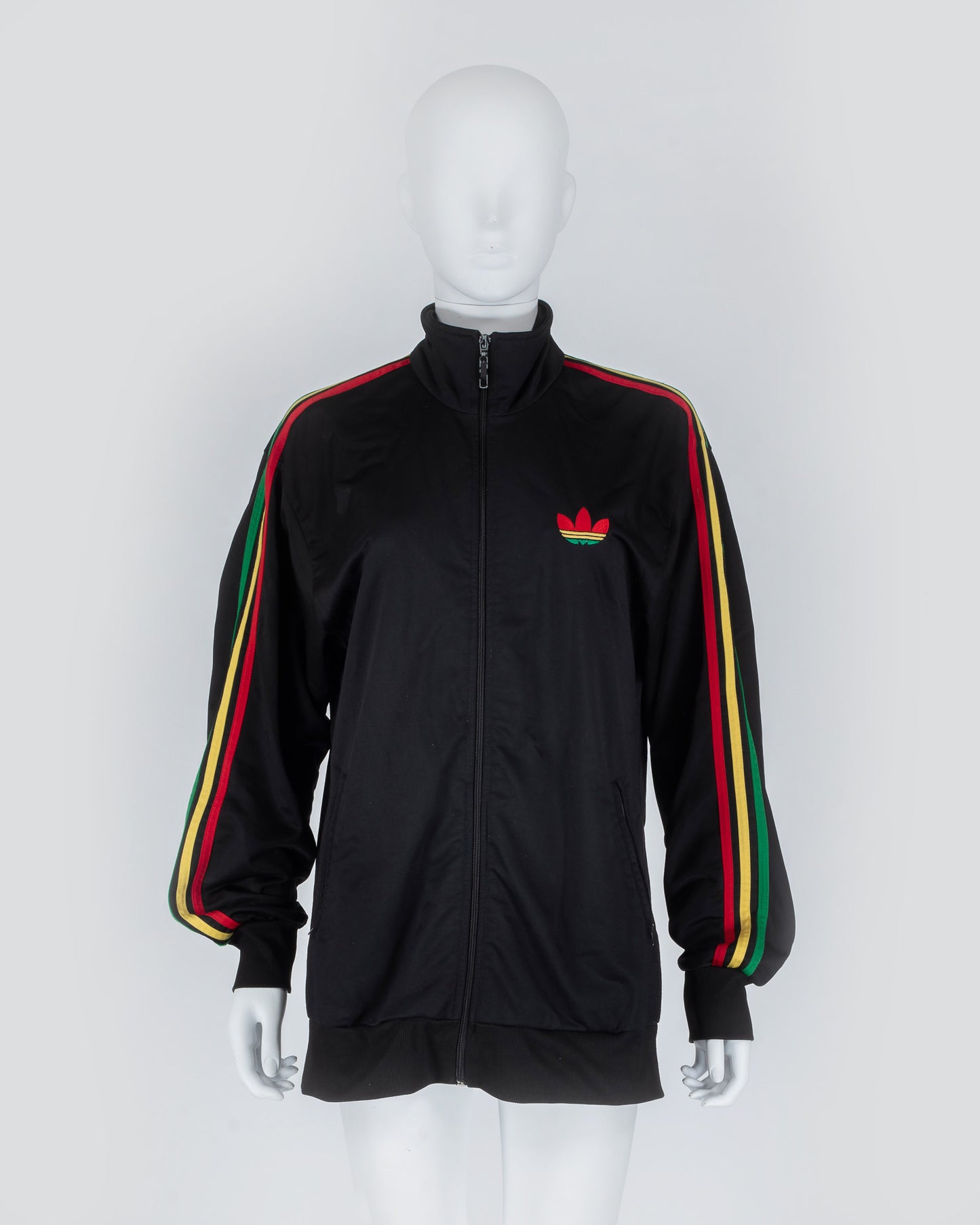Adidas Vintage Rasta Red Gold and Green Zip Up Jacket
