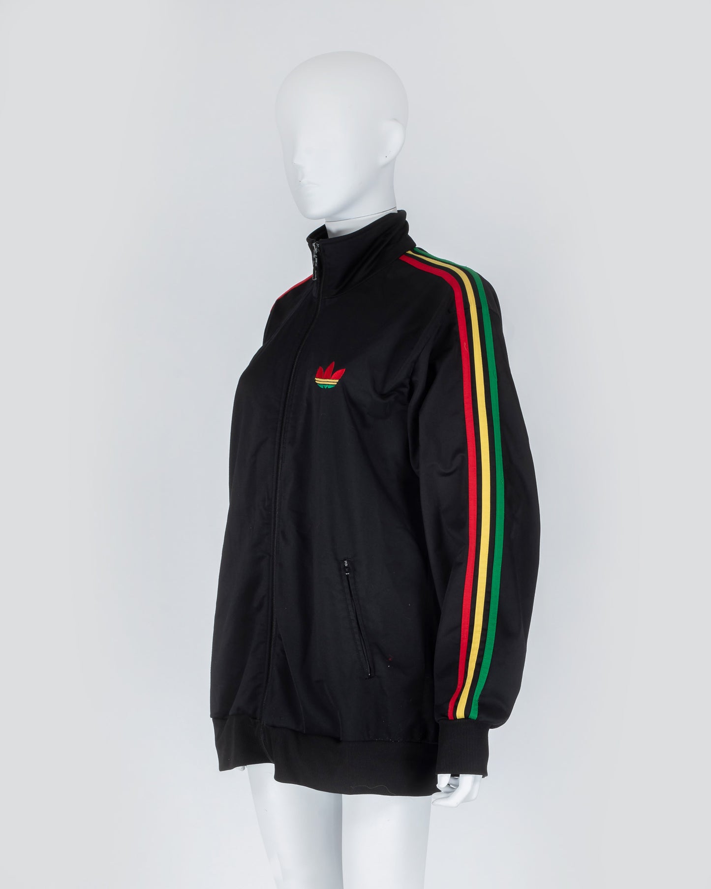 Adidas Vintage Rasta Red Gold and Green Zip Up Jacket