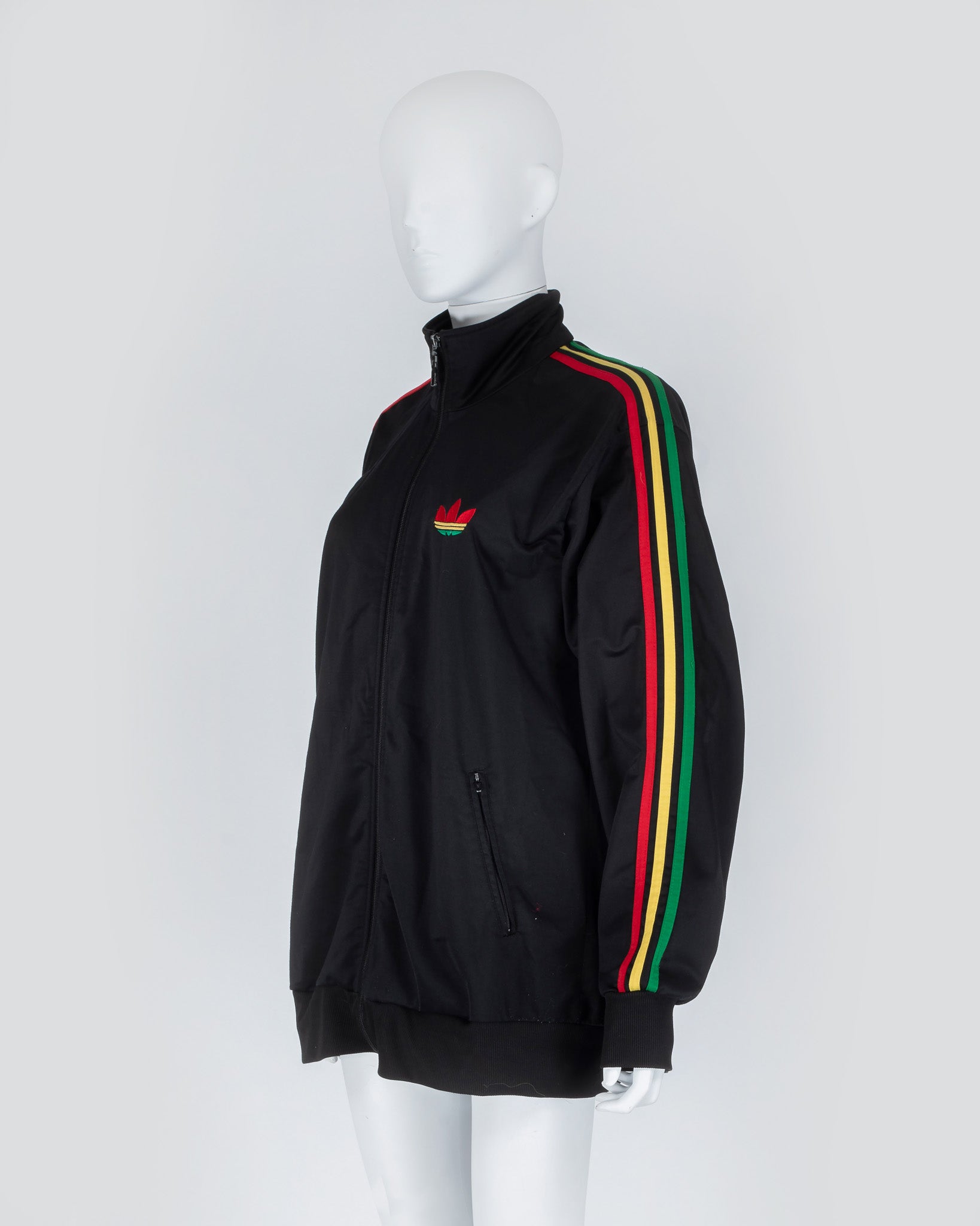 Adidas Vintage Rasta Red Gold and Green Zip Up Jacket