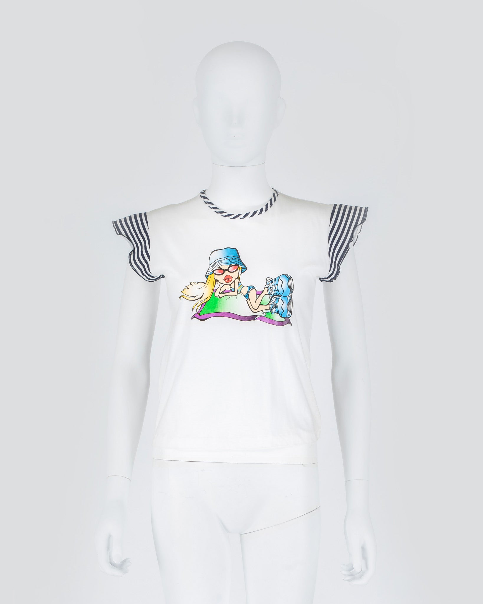 Dead-stock Y2K Baby Tee with Brats Style Character
