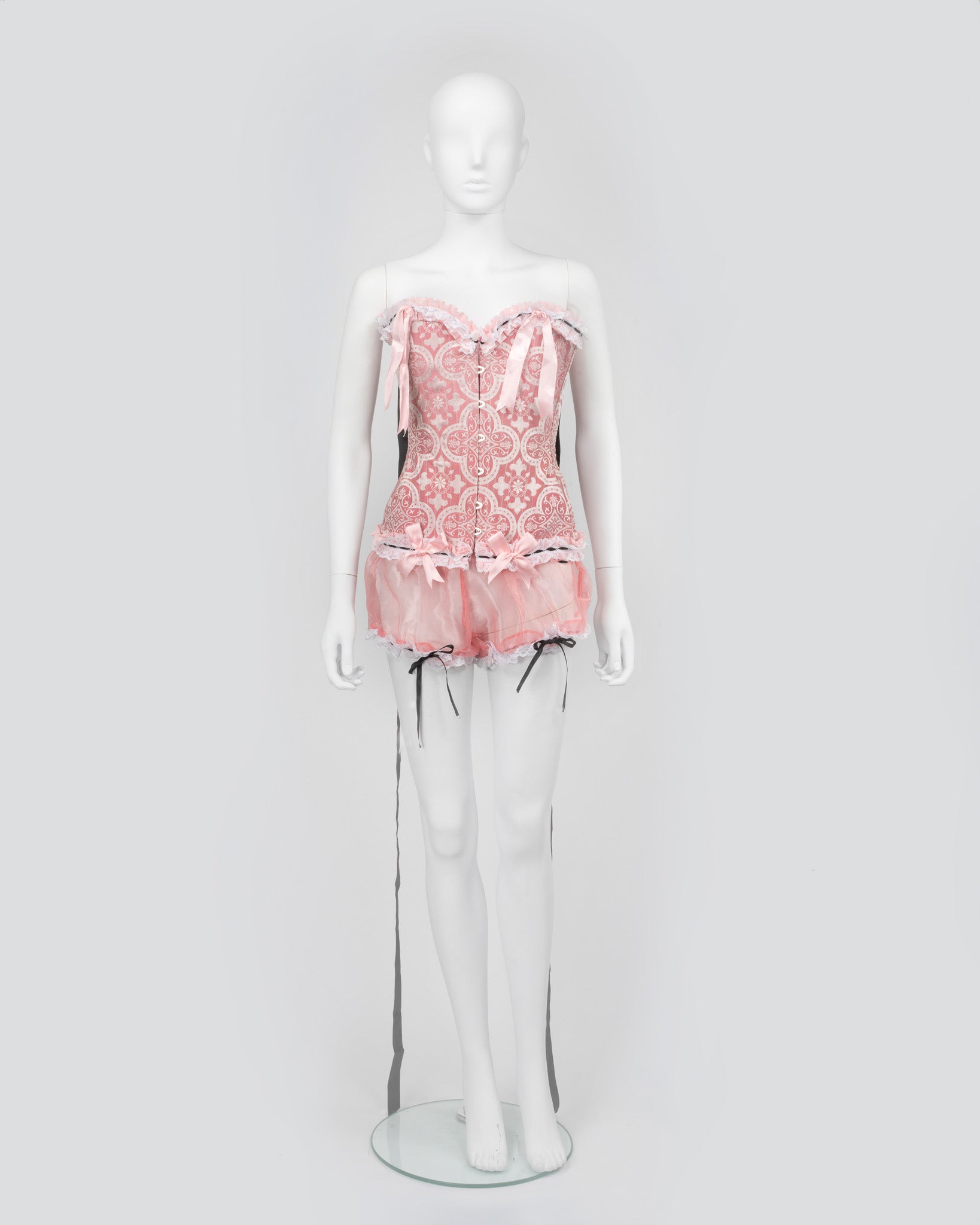 Pink Corset & Bloomer Set