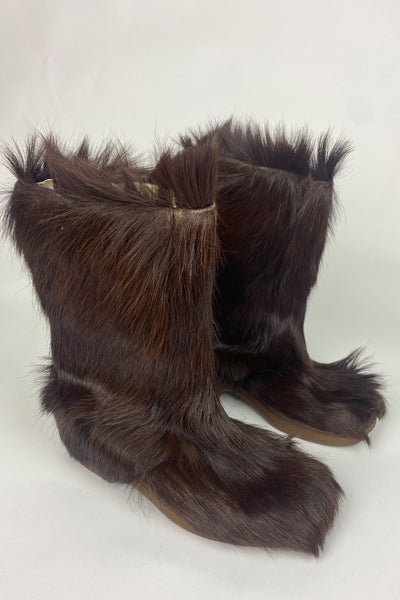 Brown Pony Fur Boots