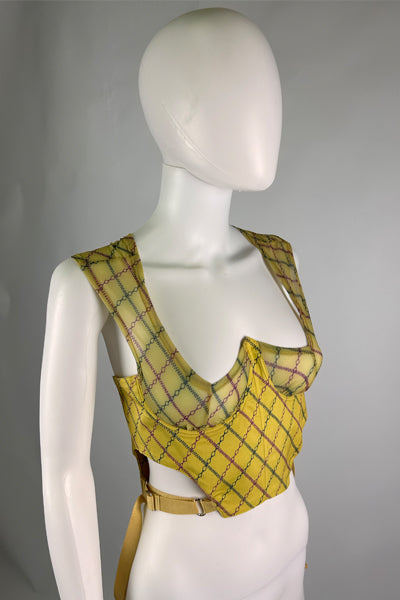 KNWLS Corset Top Yellow