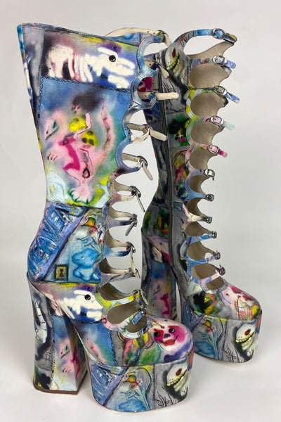Marc Jacobs  x Claire Barrow Print  KiKi Boots Rare