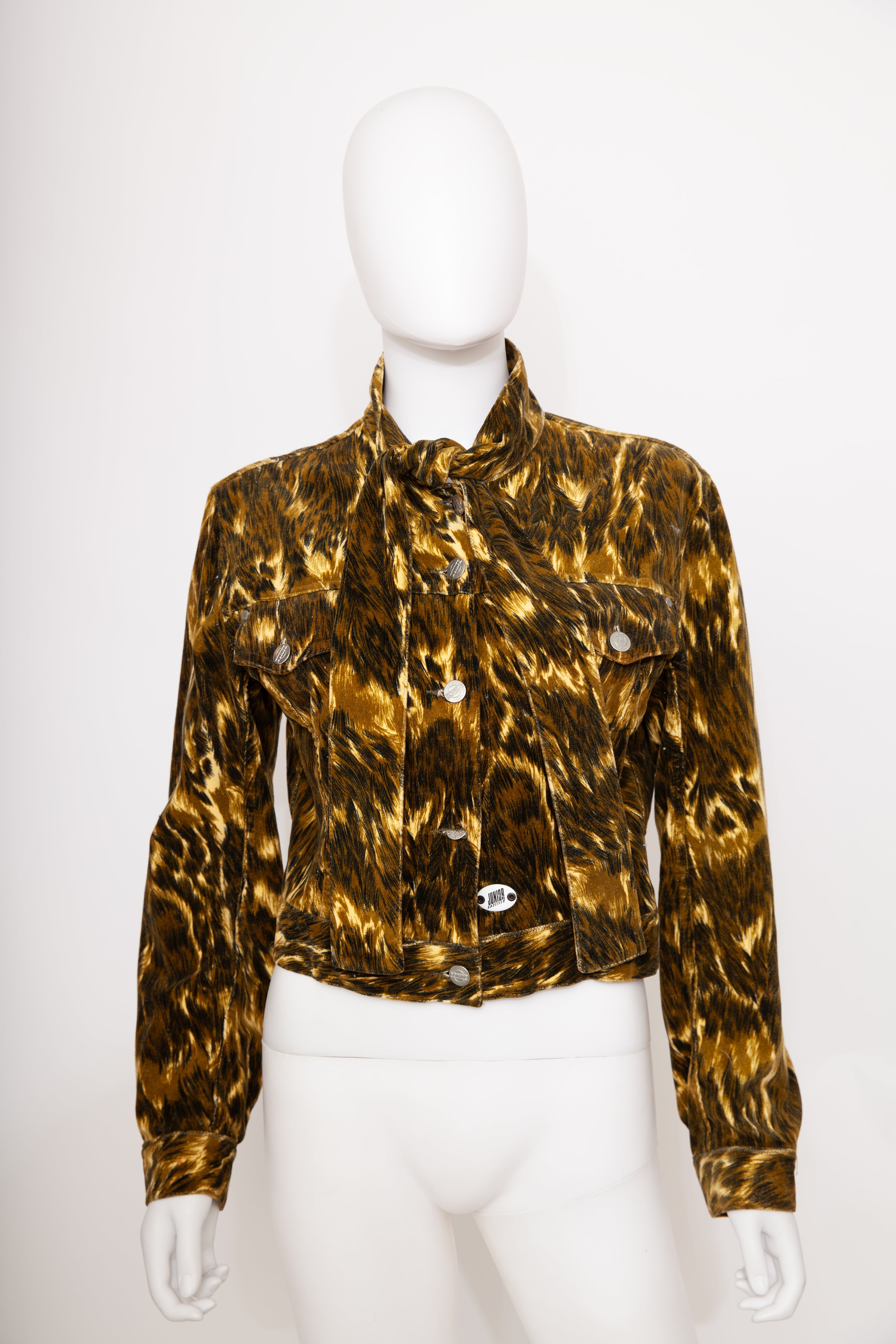 Jean Paul Gaultier Jacket Velvet Pussy Bow Tie