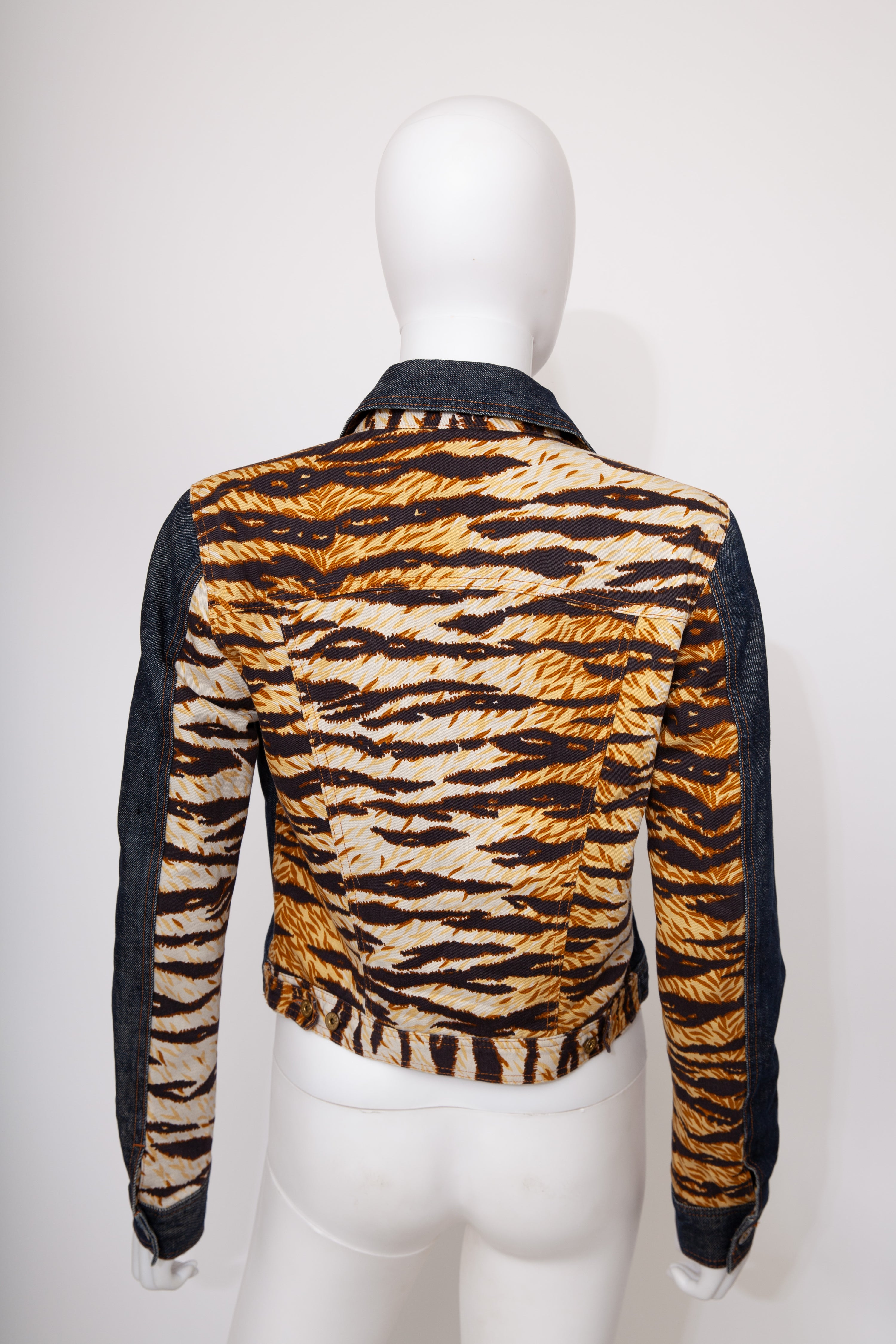 D&G denim and leopard print jacket