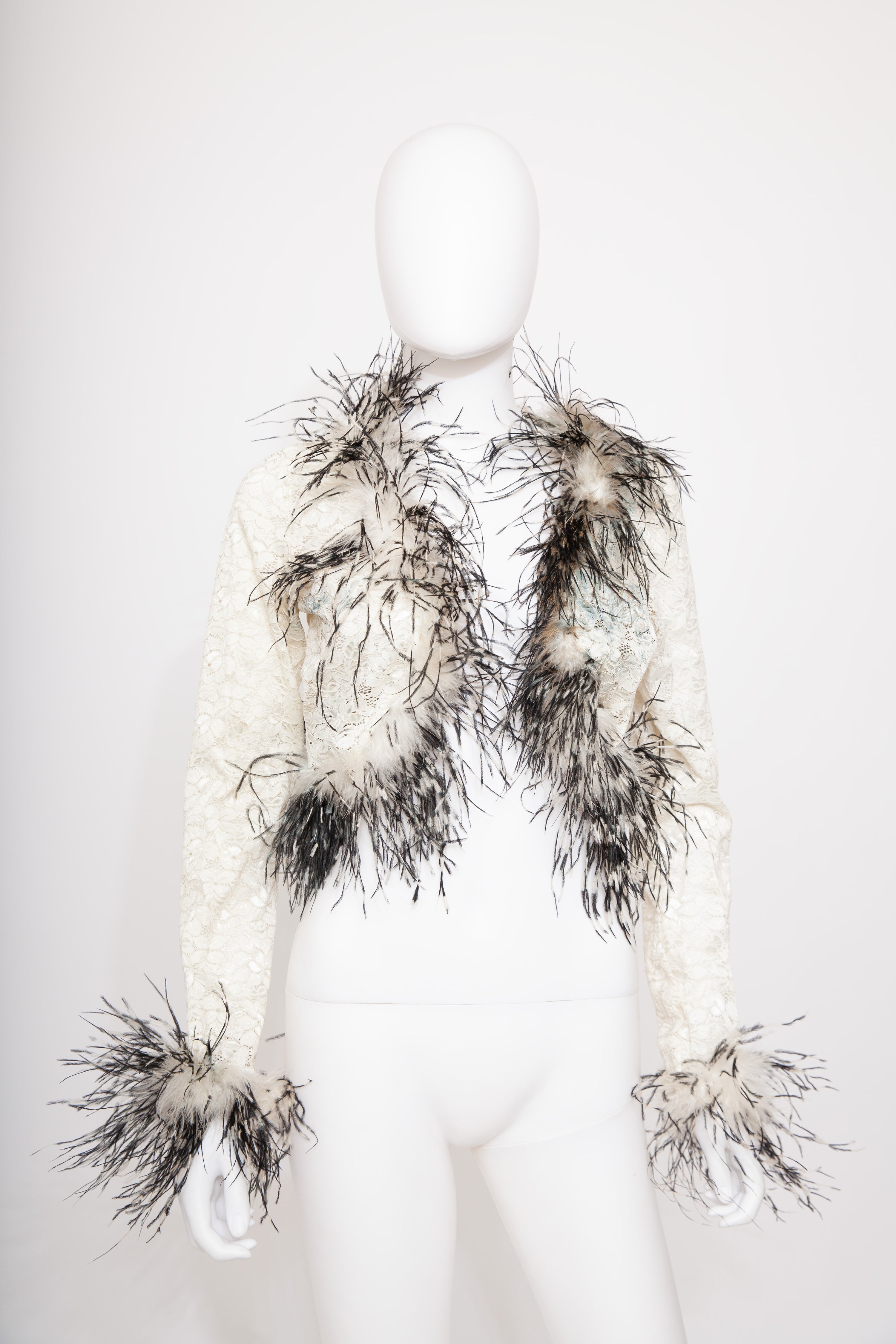 Ostrich Feather Lace Bolero