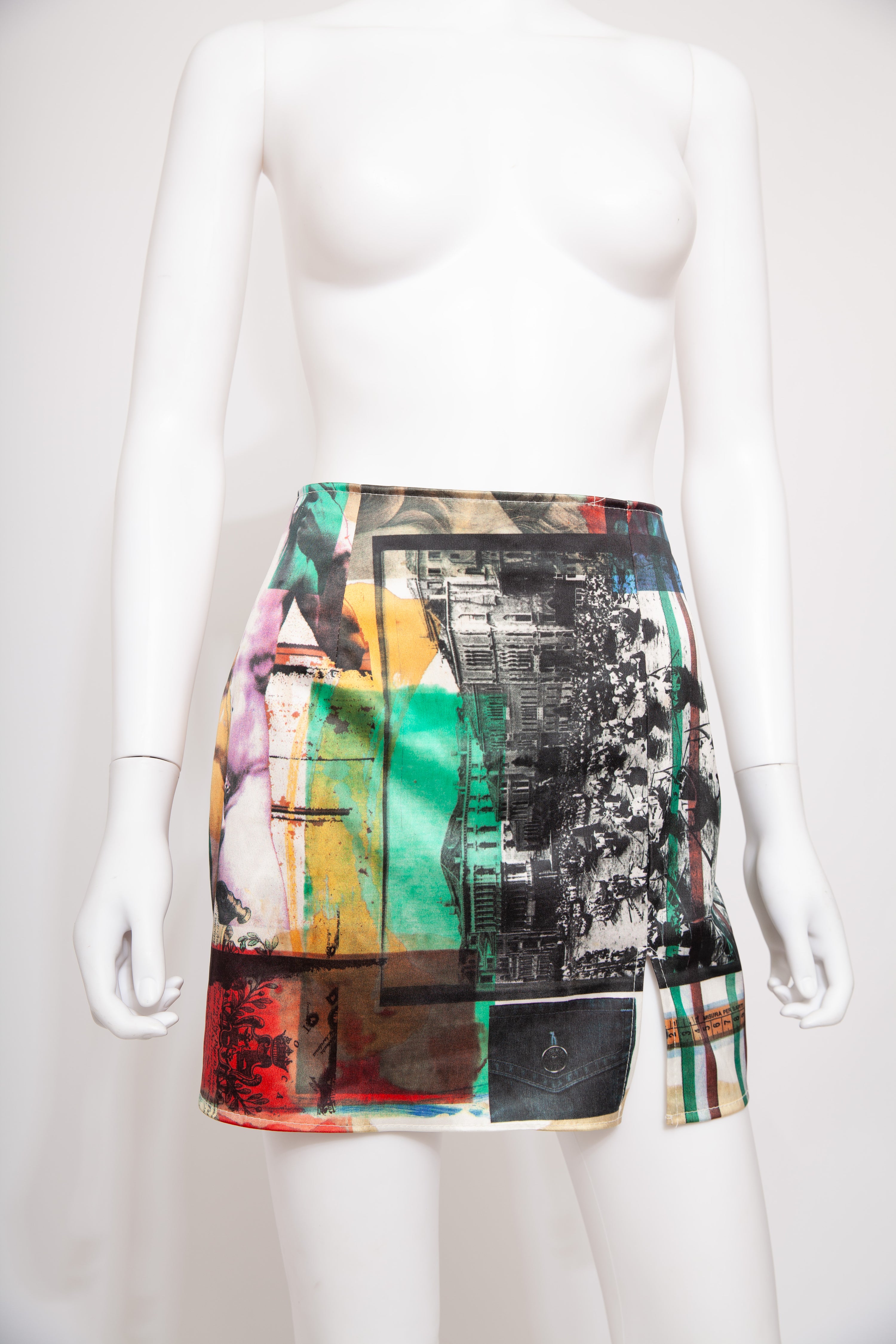 Moschino Italian Print Mini Skirt
