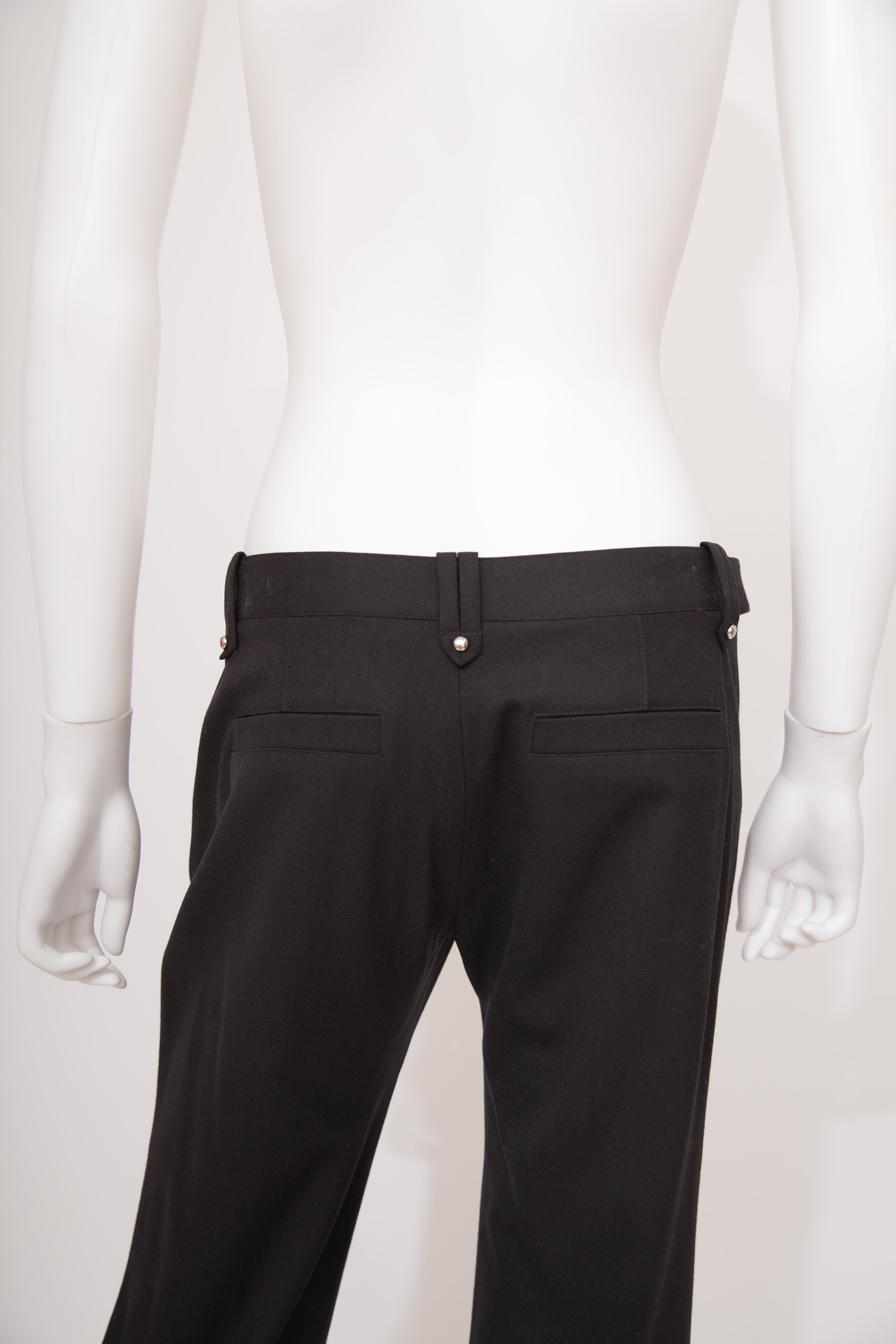 Balenciaga Black Jacket & Trousers Set 2005 Nicolas Ghesquière Runway Silver