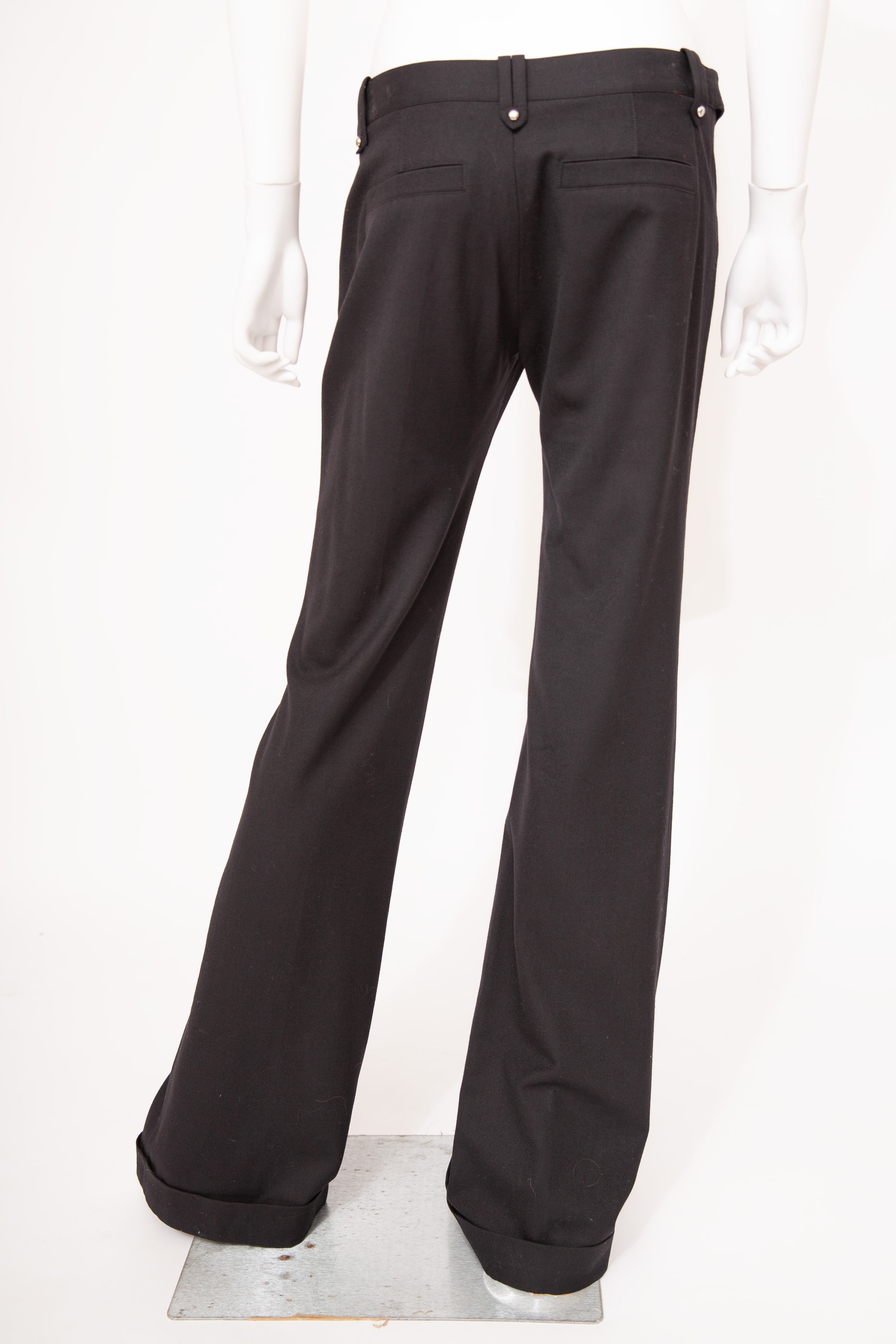 Balenciaga Black Jacket & Trousers Set 2005 Nicolas Ghesquière Runway Silver