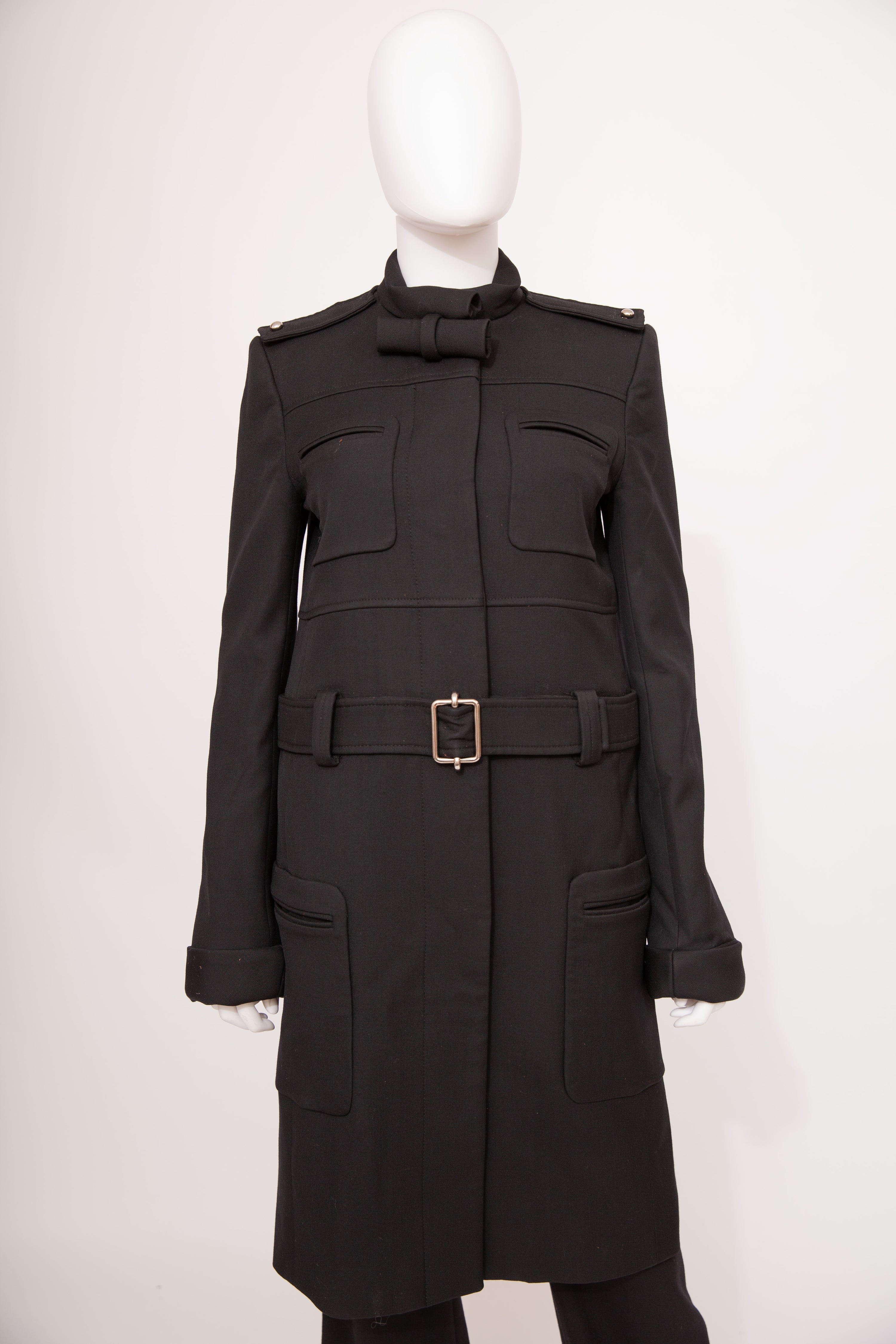 Balenciaga Black Jacket & Trousers Set 2005 Nicolas Ghesquière Runway Silver