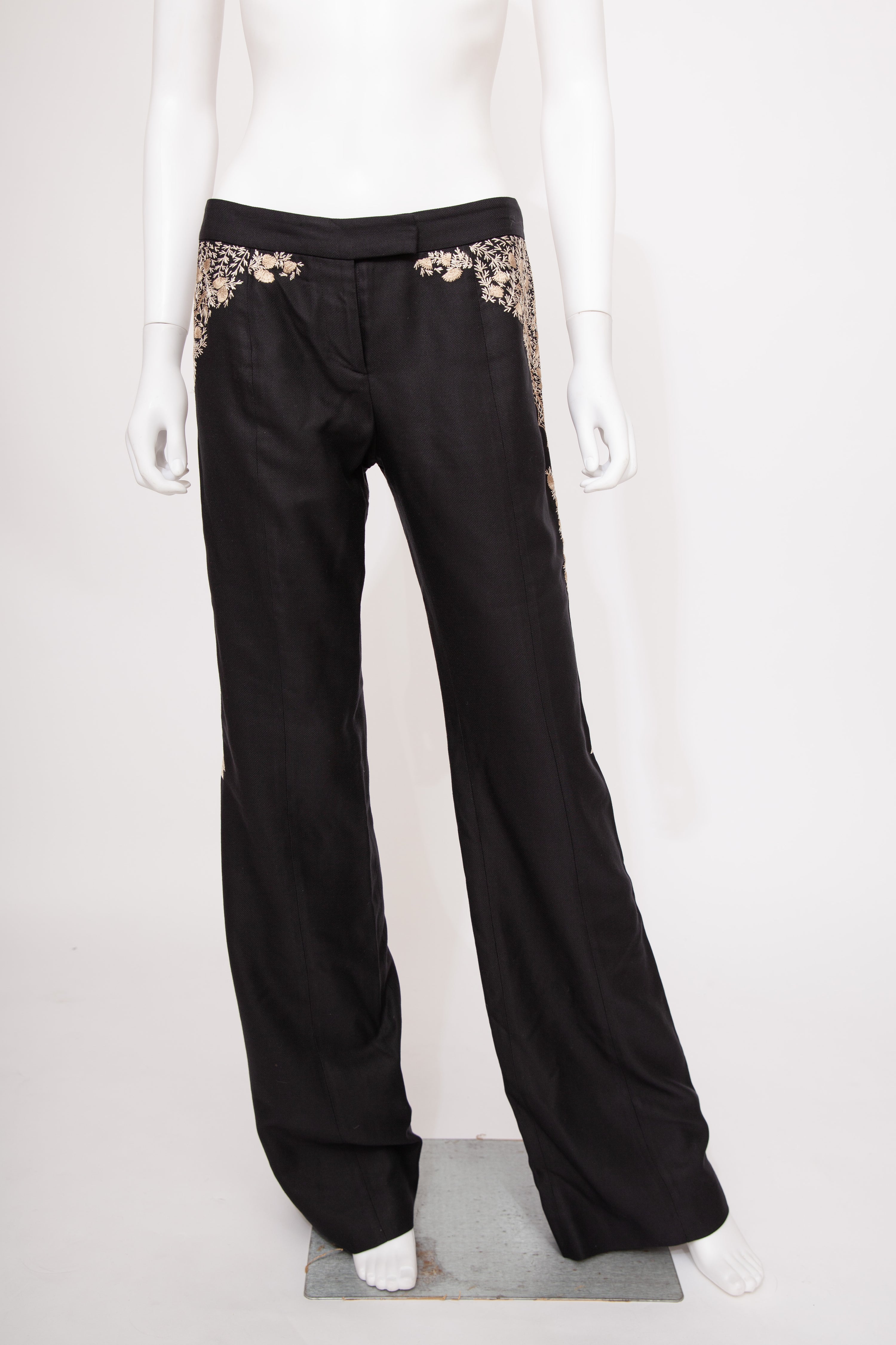 RARE Alexander McQueen 2002 Embroidered Cape & Trousers