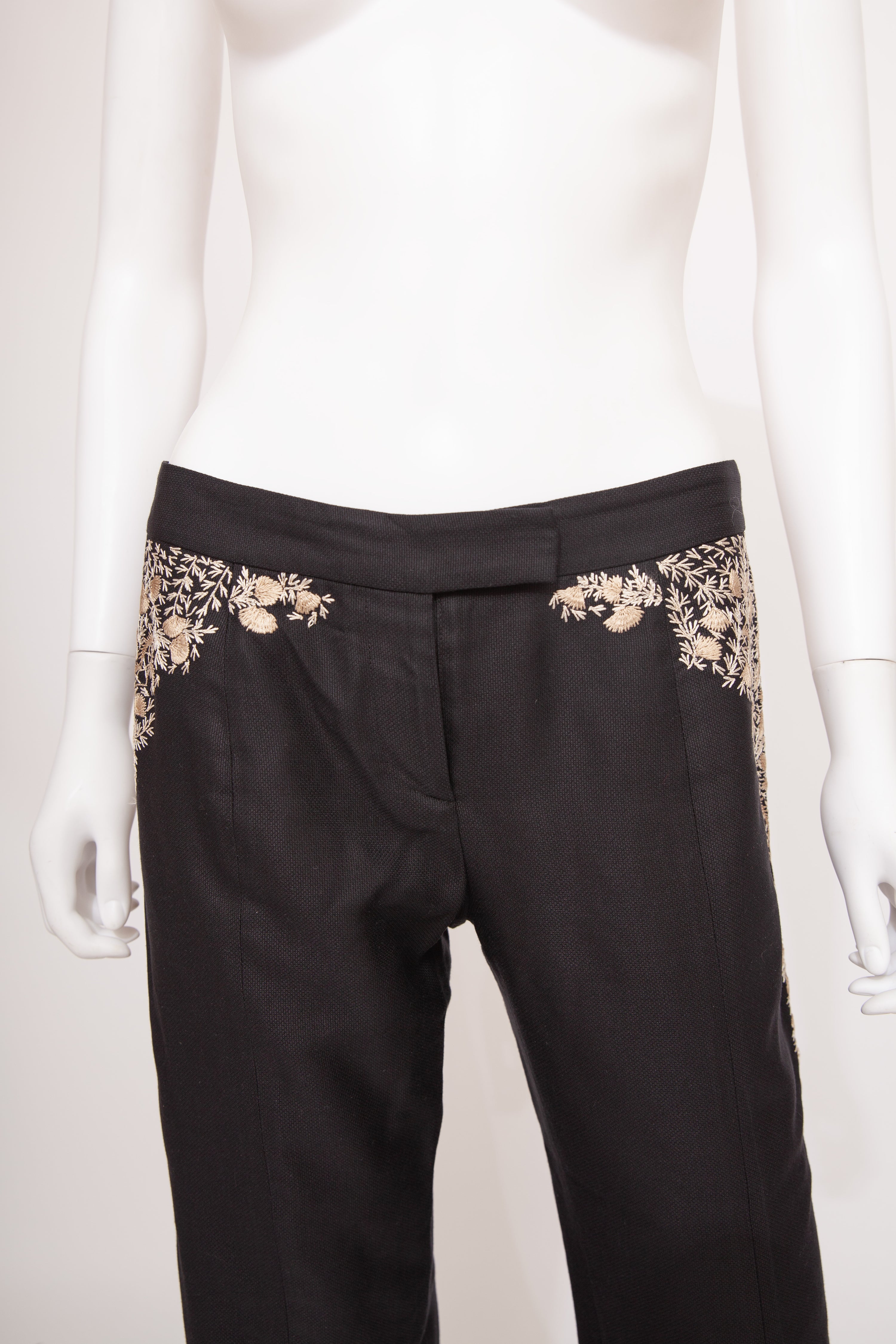 RARE Alexander McQueen 2002 Embroidered Cape & Trousers
