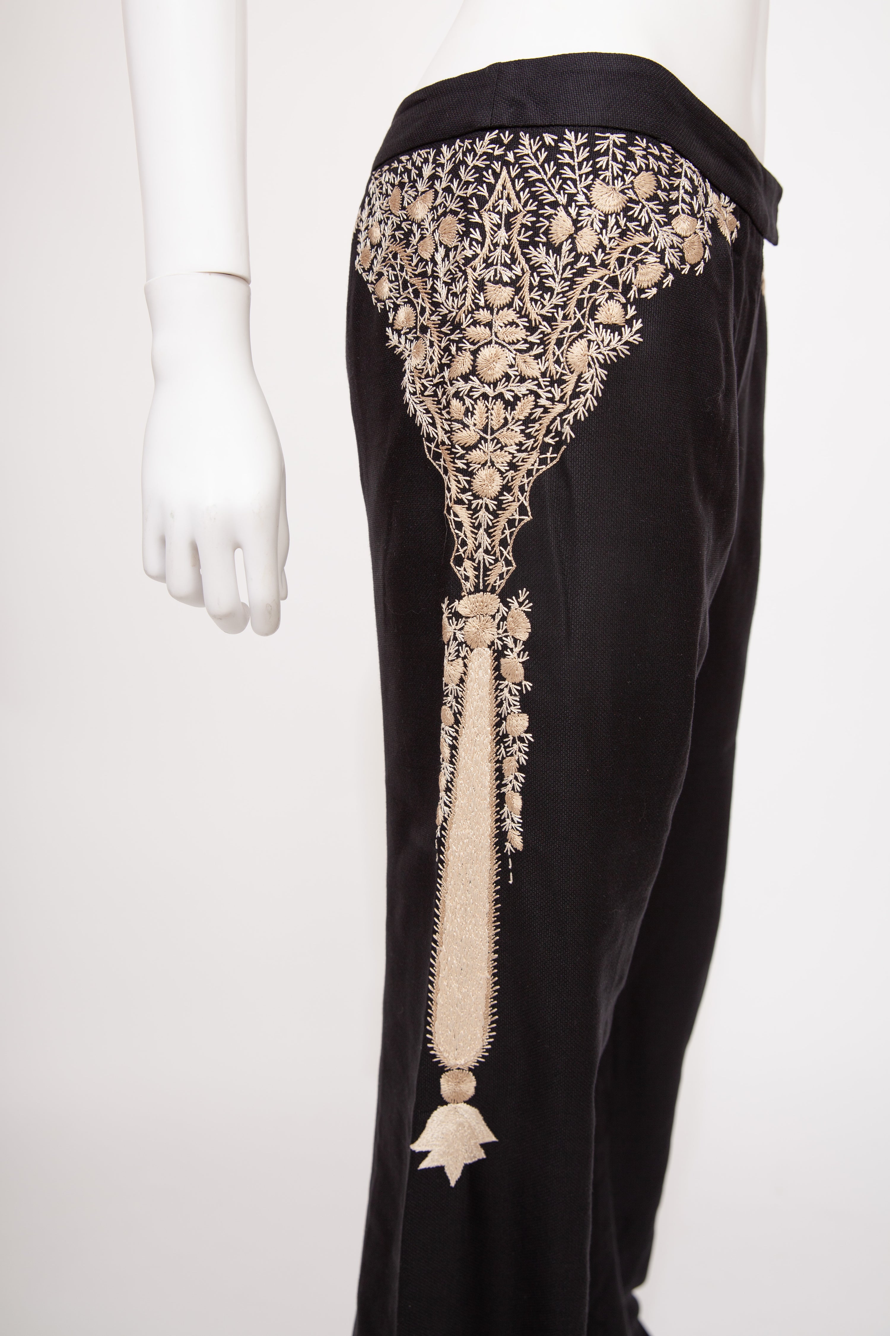 RARE Alexander McQueen 2002 Embroidered Cape & Trousers