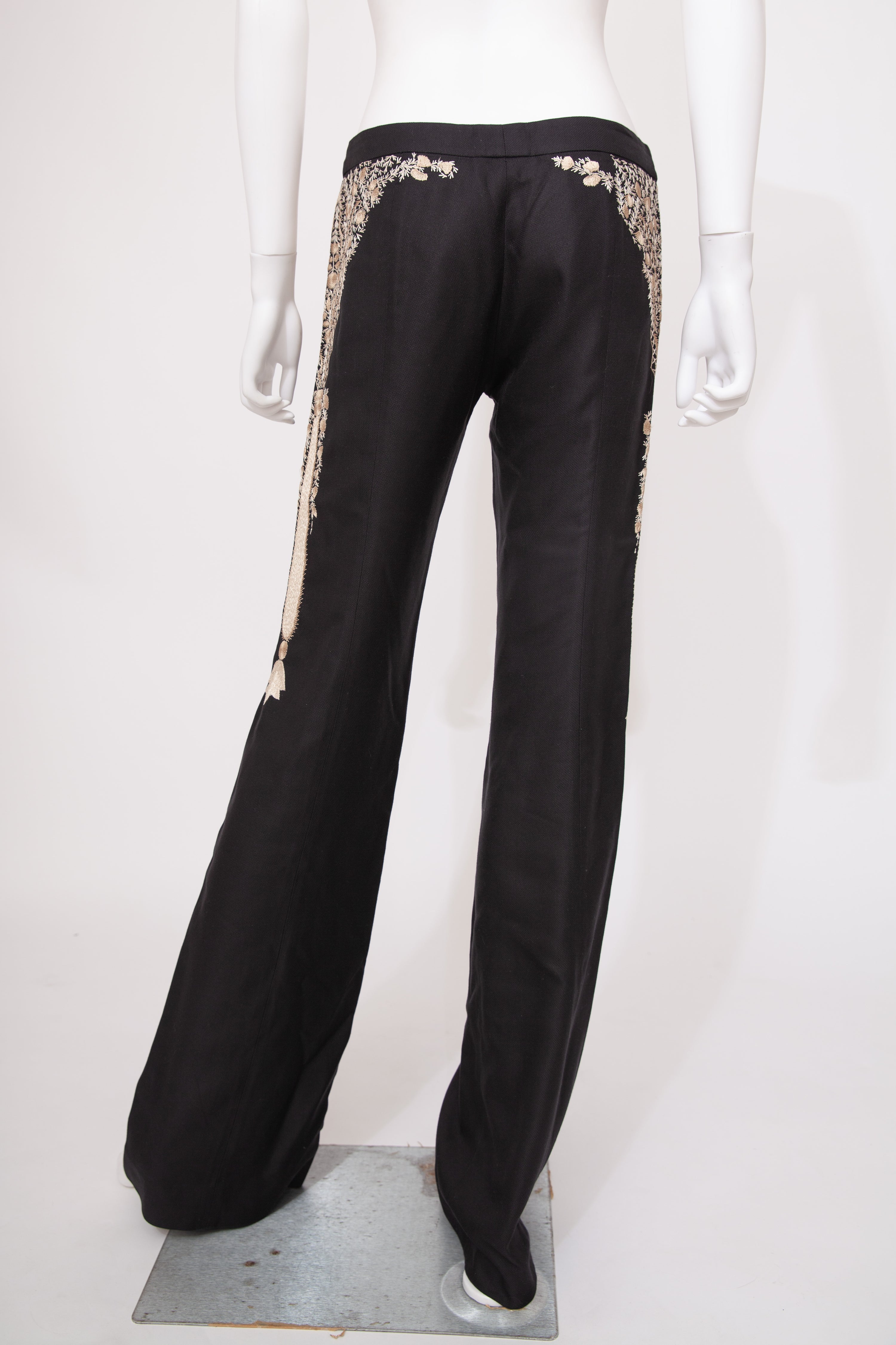 RARE Alexander McQueen 2002 Embroidered Cape & Trousers