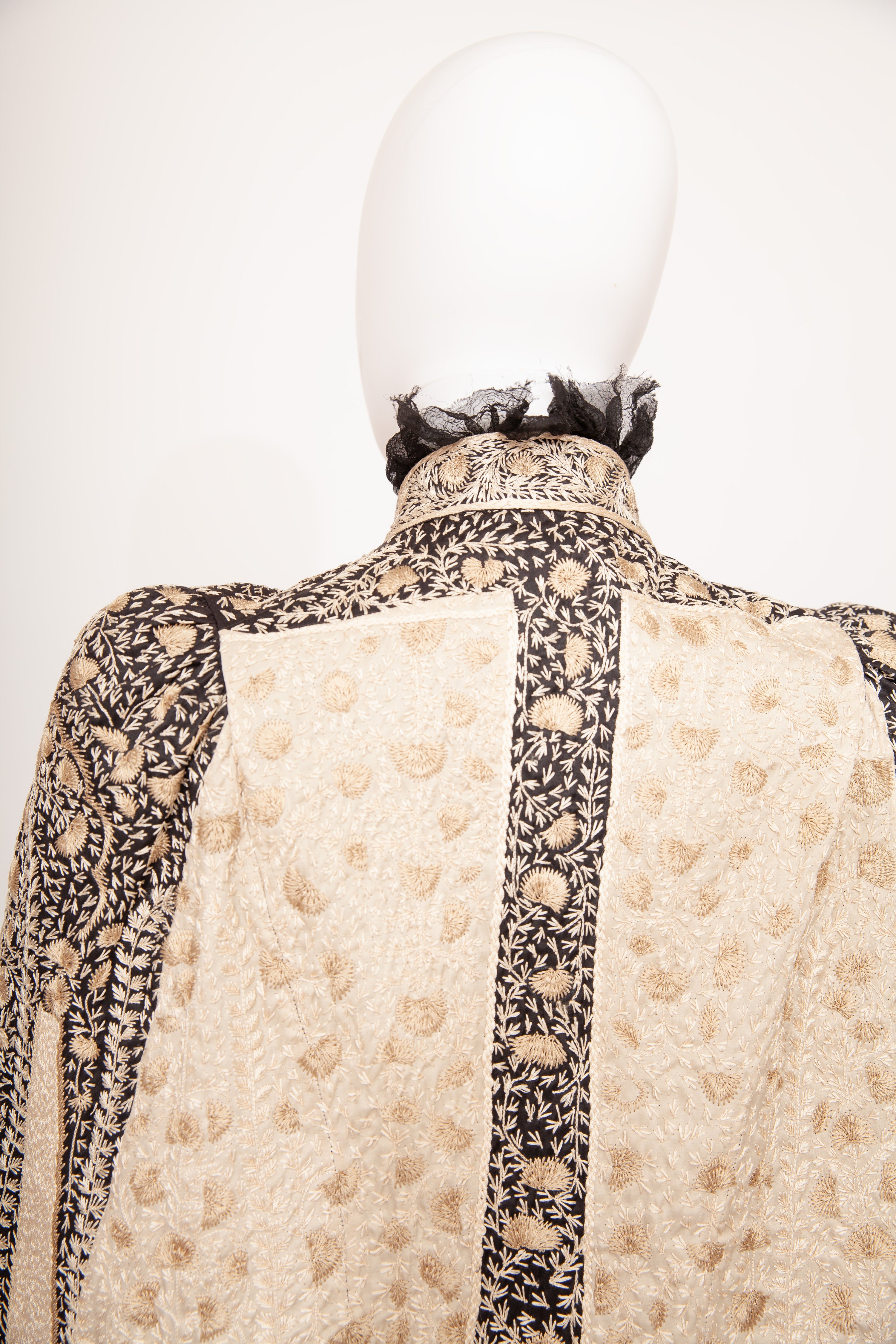RARE Alexander McQueen 2002 Embroidered Cape & Trousers