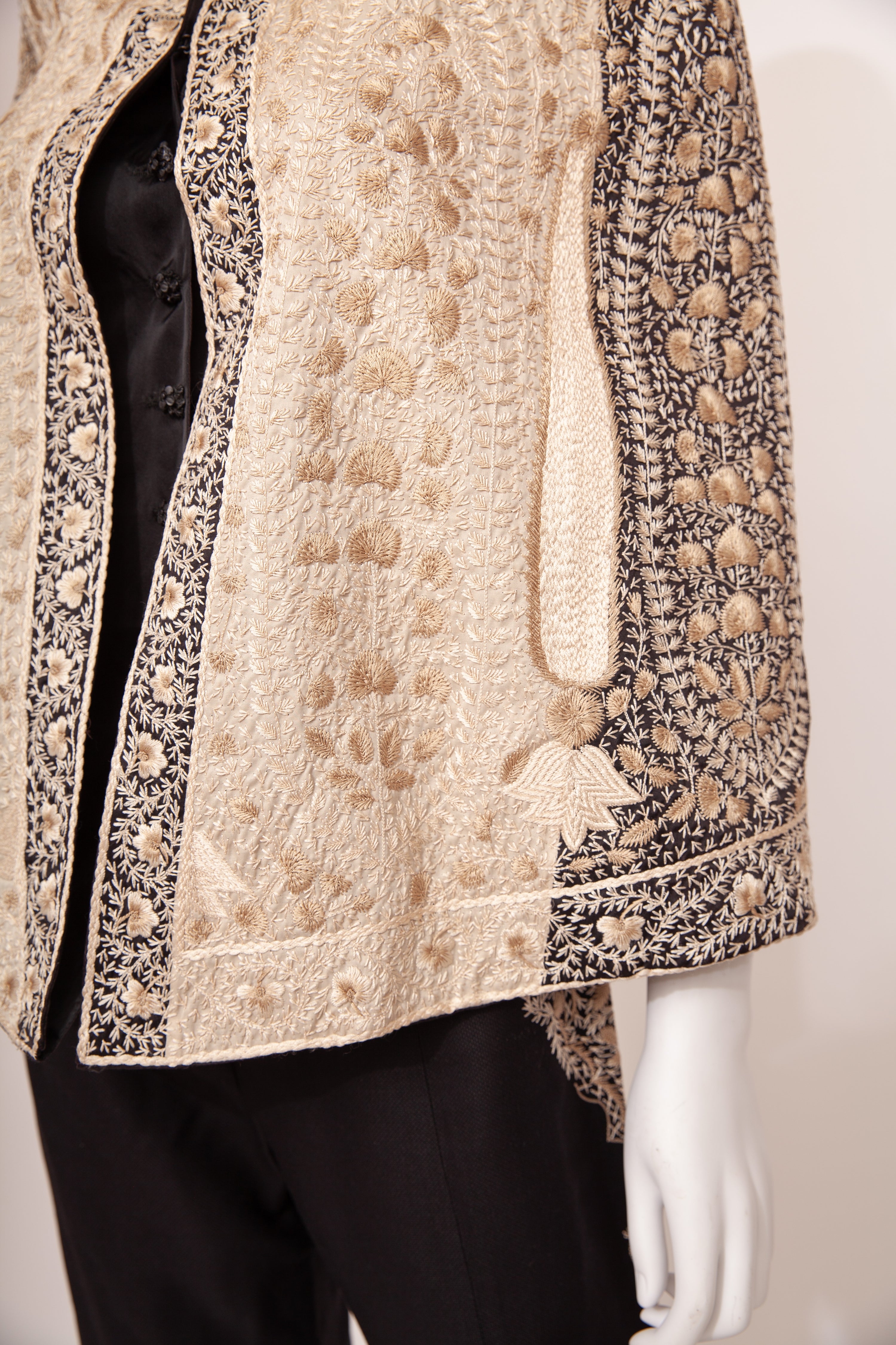 RARE Alexander McQueen 2002 Embroidered Cape & Trousers