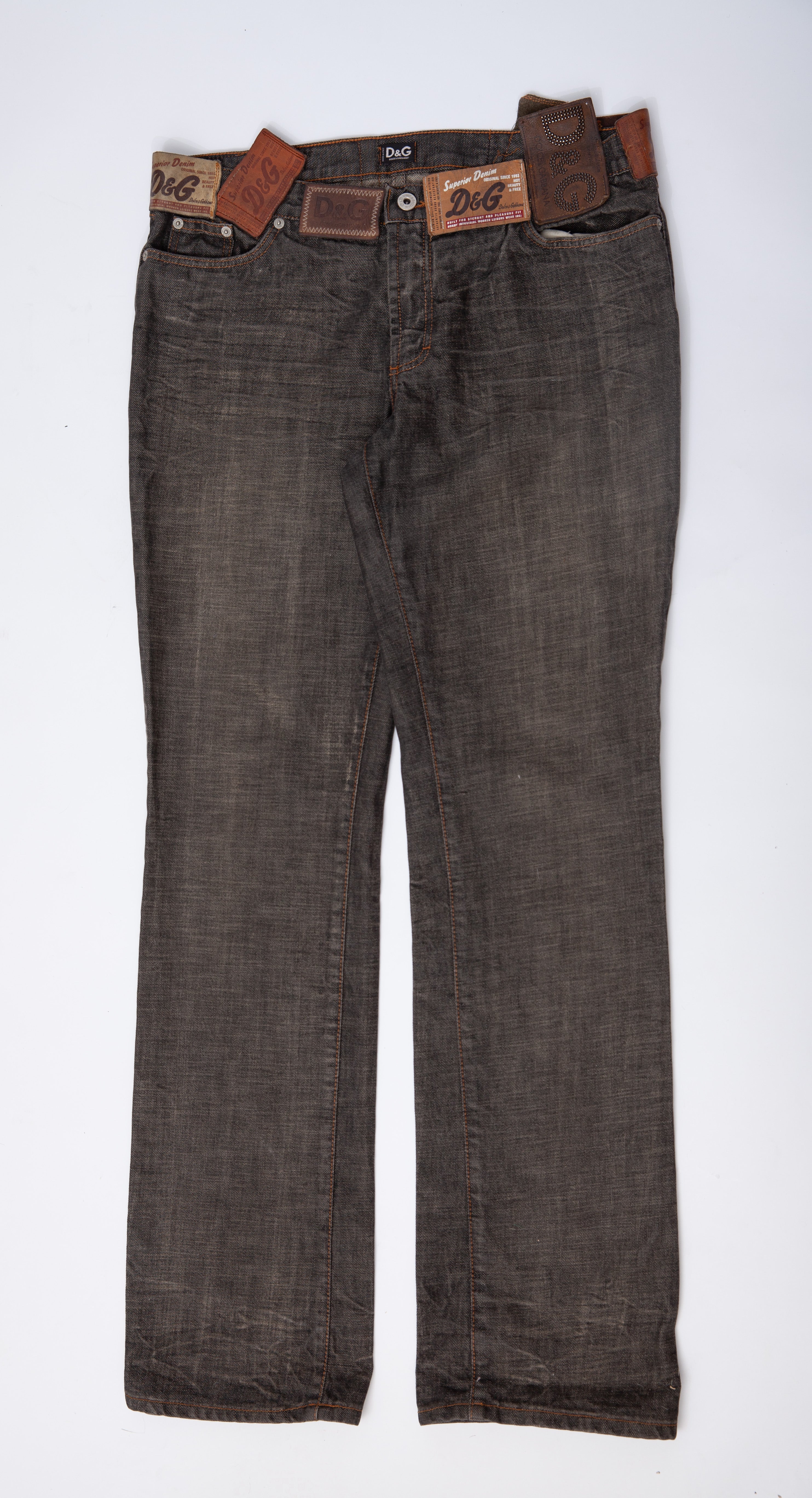 Dolce & Gabbana D&G “10 Tags” Raw Grey Denim Jeans