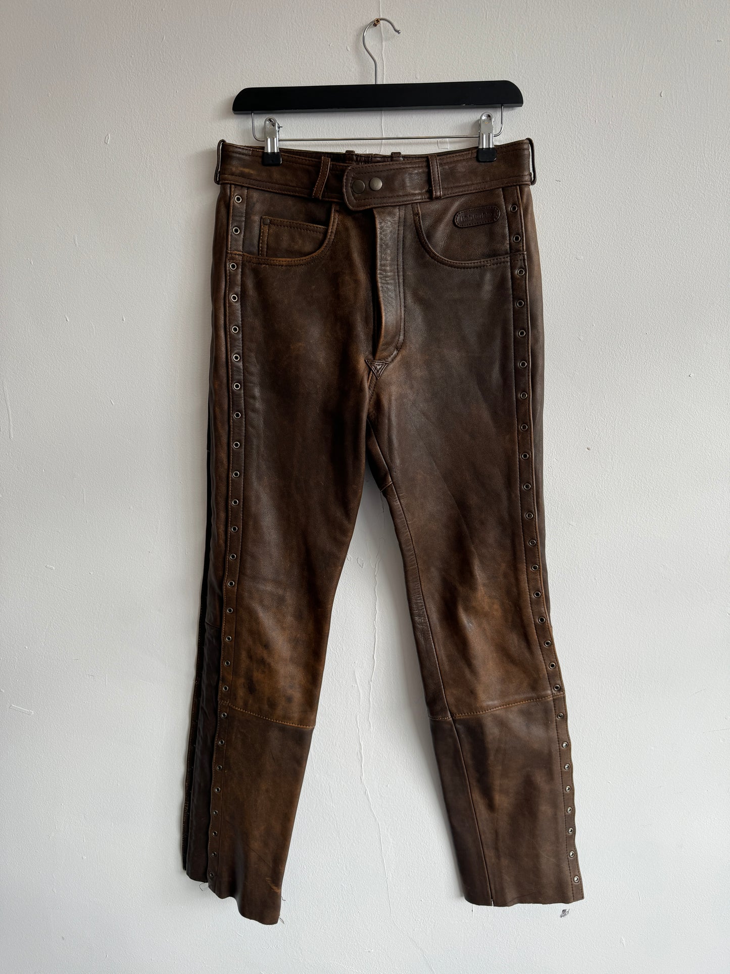 Thick Leather Eyelets Trousers (Miu Miu Inspired)