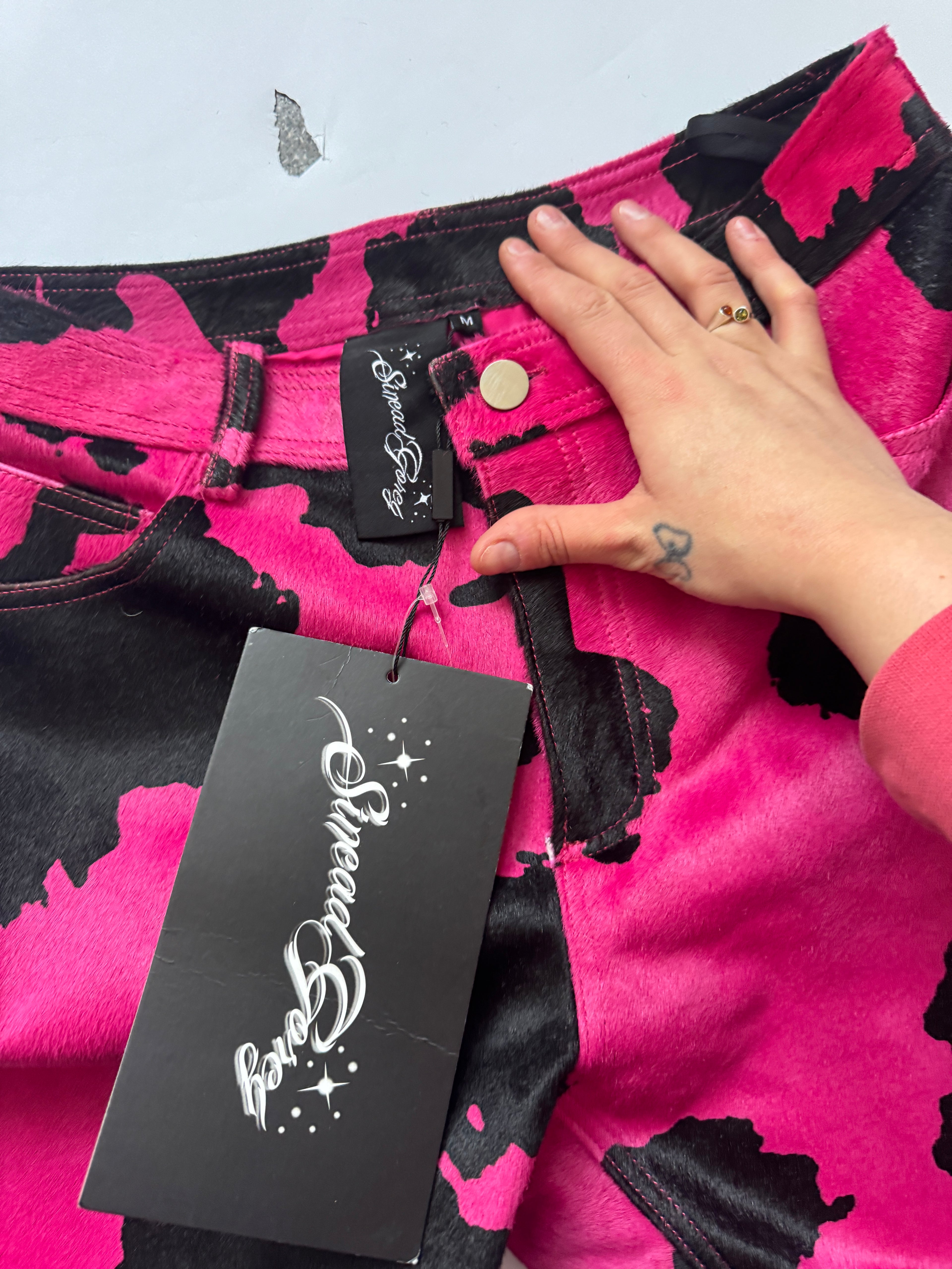 Sinead Gorey Faux Cow Hide Pink Jacket