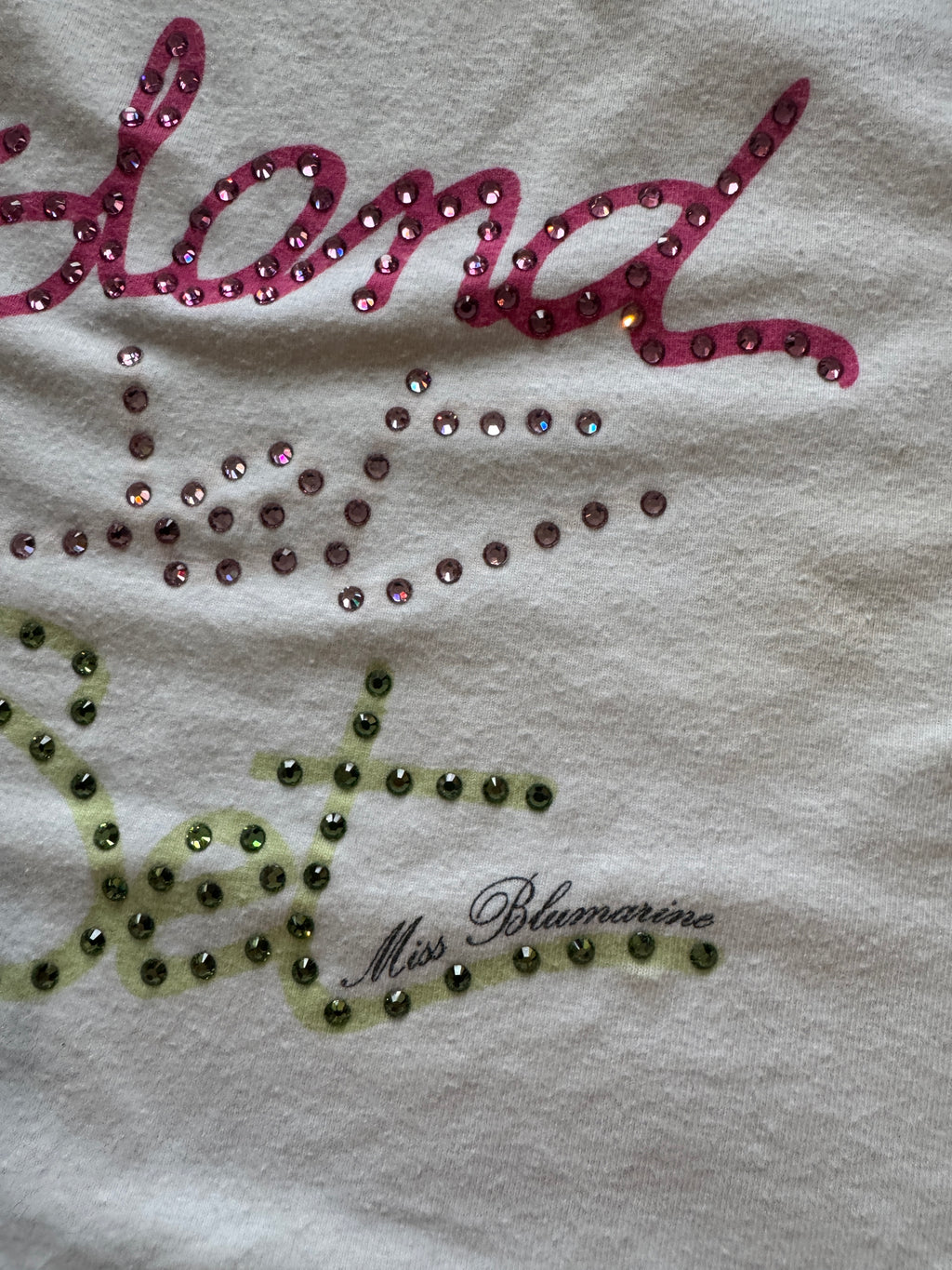 Miss Blumarine ‘Island Jet Set’ Rhinestone Tropical Tank Top