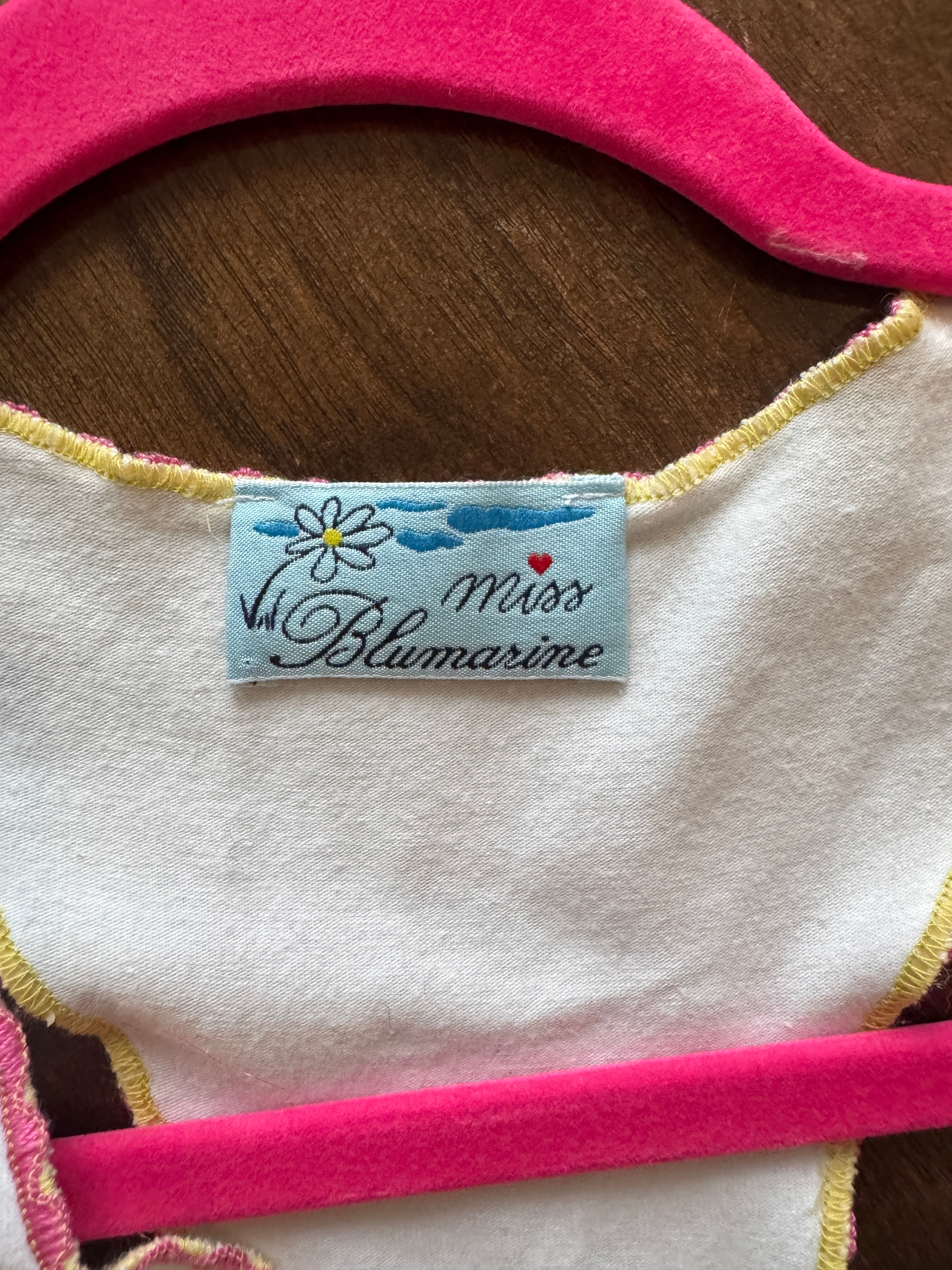 Miss Blumarine ‘Island Jet Set’ Rhinestone Tropical Tank Top