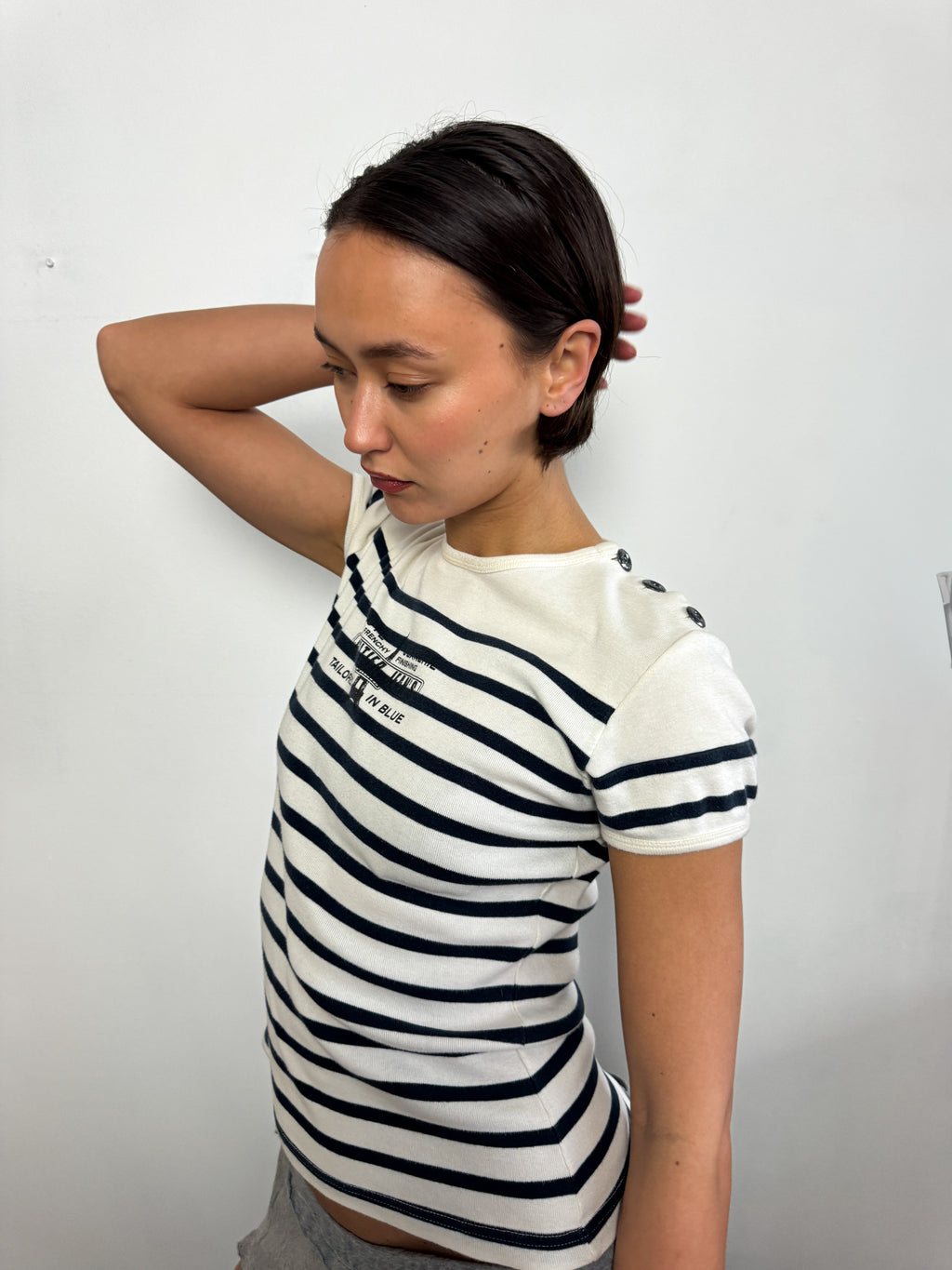 Vintage Jean-Paul Gaultier Striped Knit T-Shirt Top