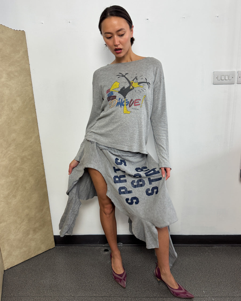 Vintage Grey Disney Graphic Print T-shirt