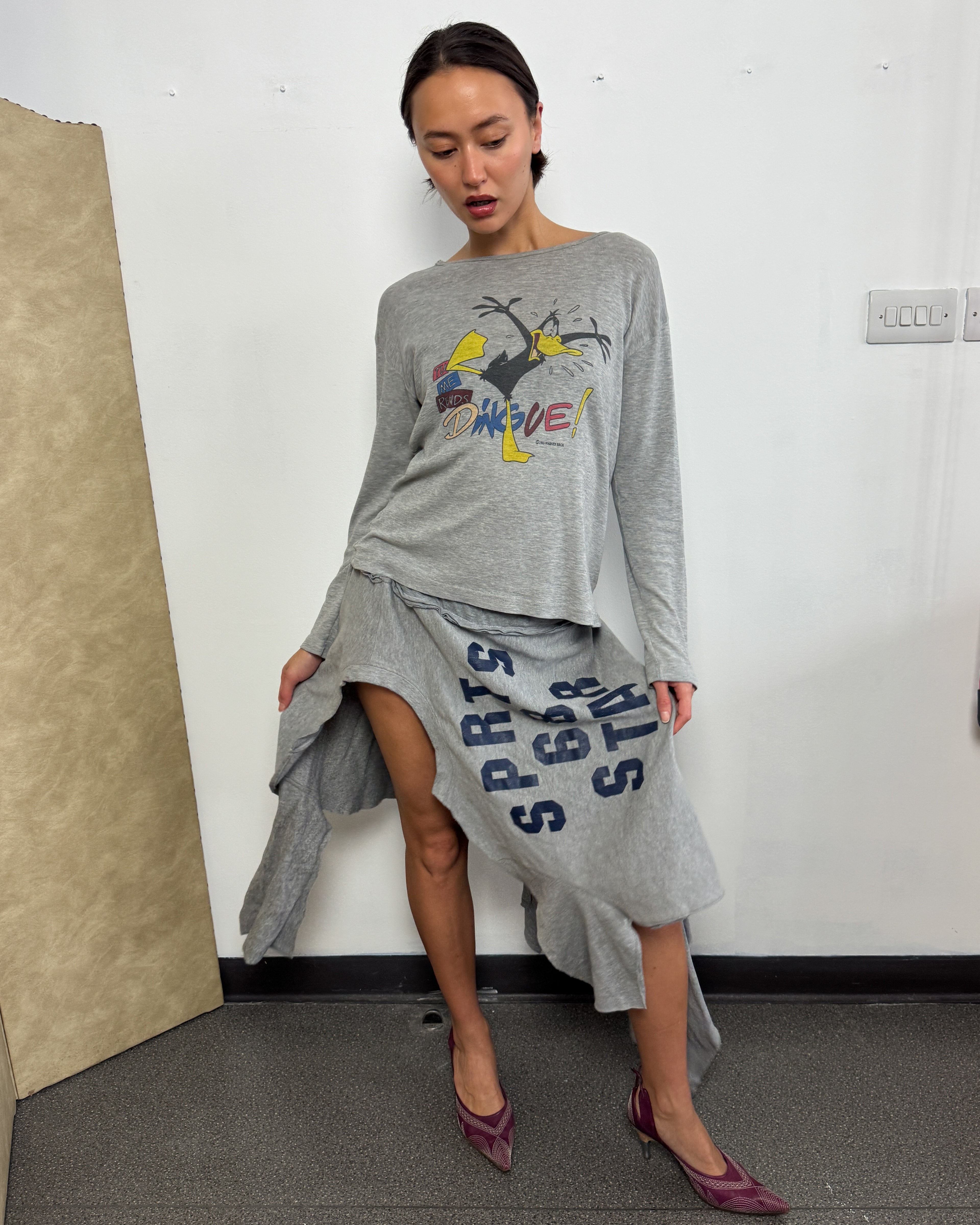 Vintage Grey Disney Graphic Print T-shirt