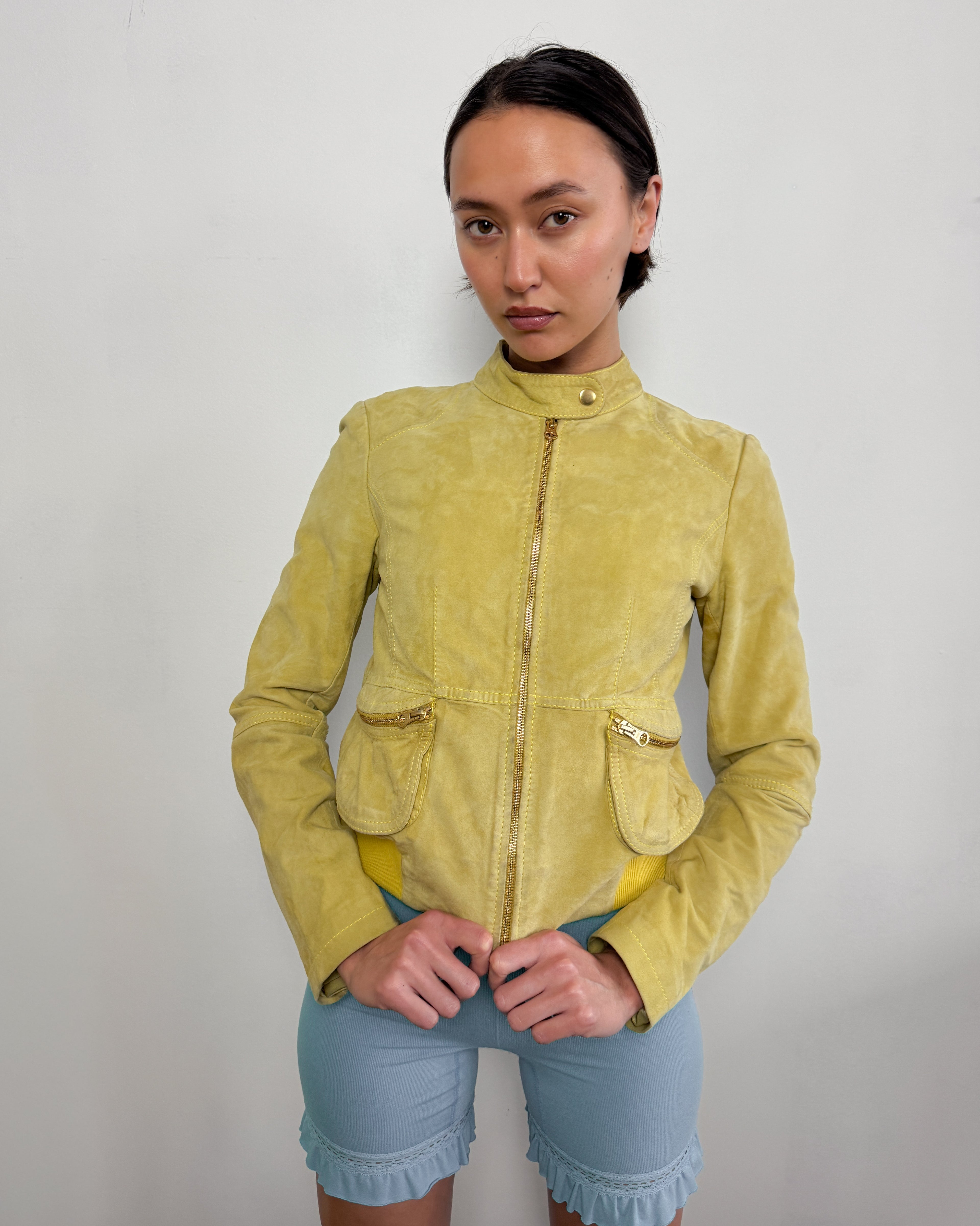 Butter Yellow Suede Jacket