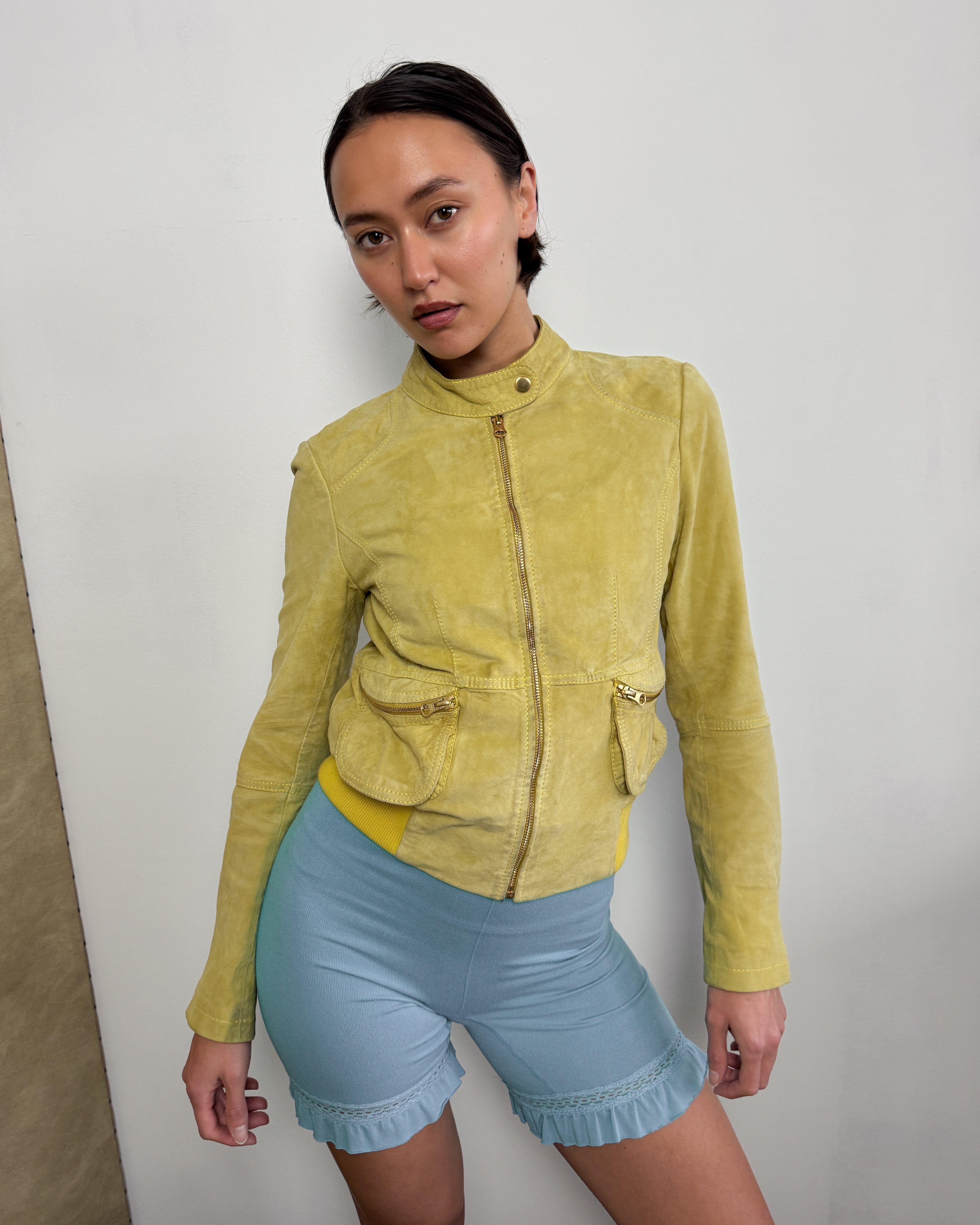 Butter Yellow Suede Jacket