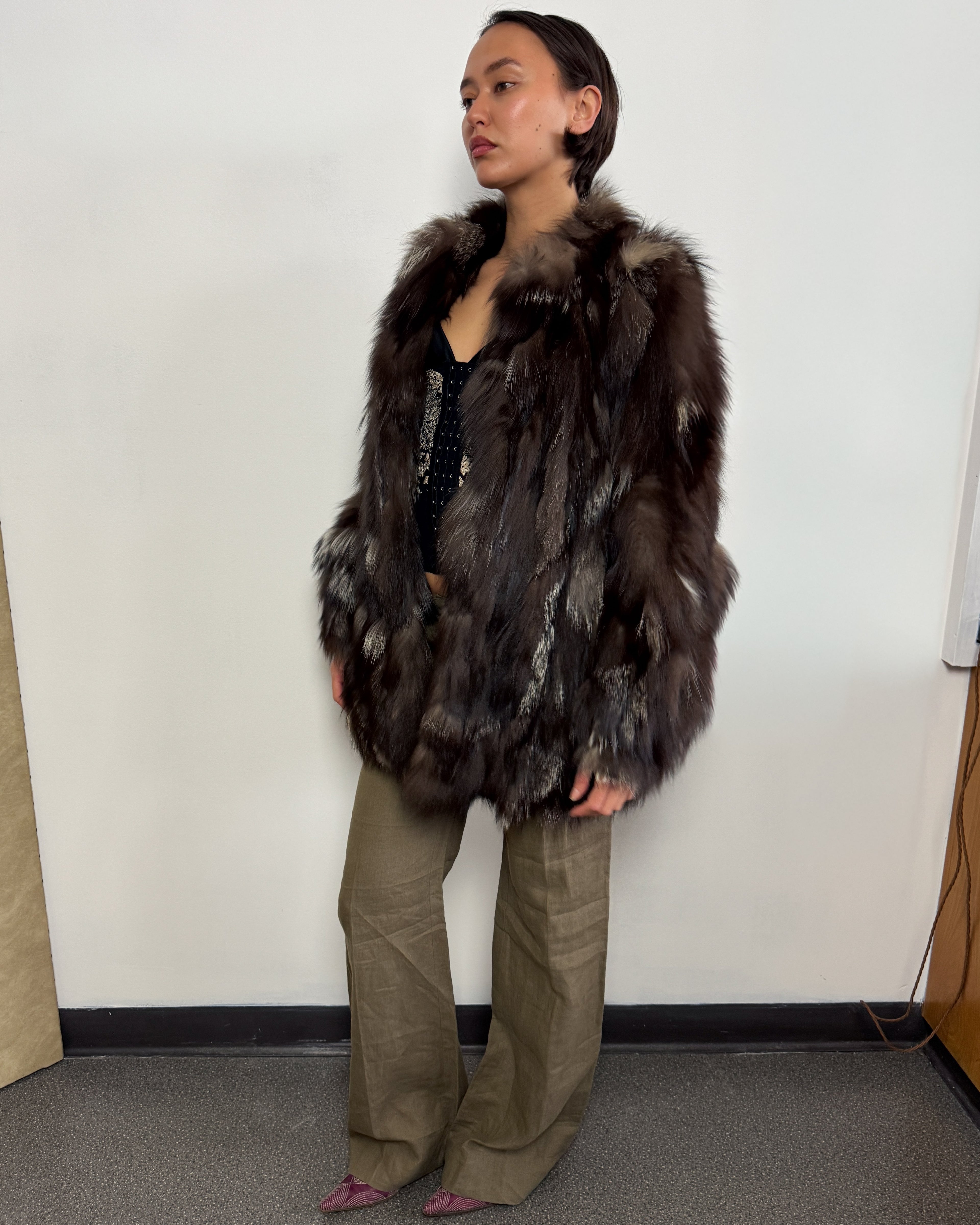 Vintage Brown Fur Coat