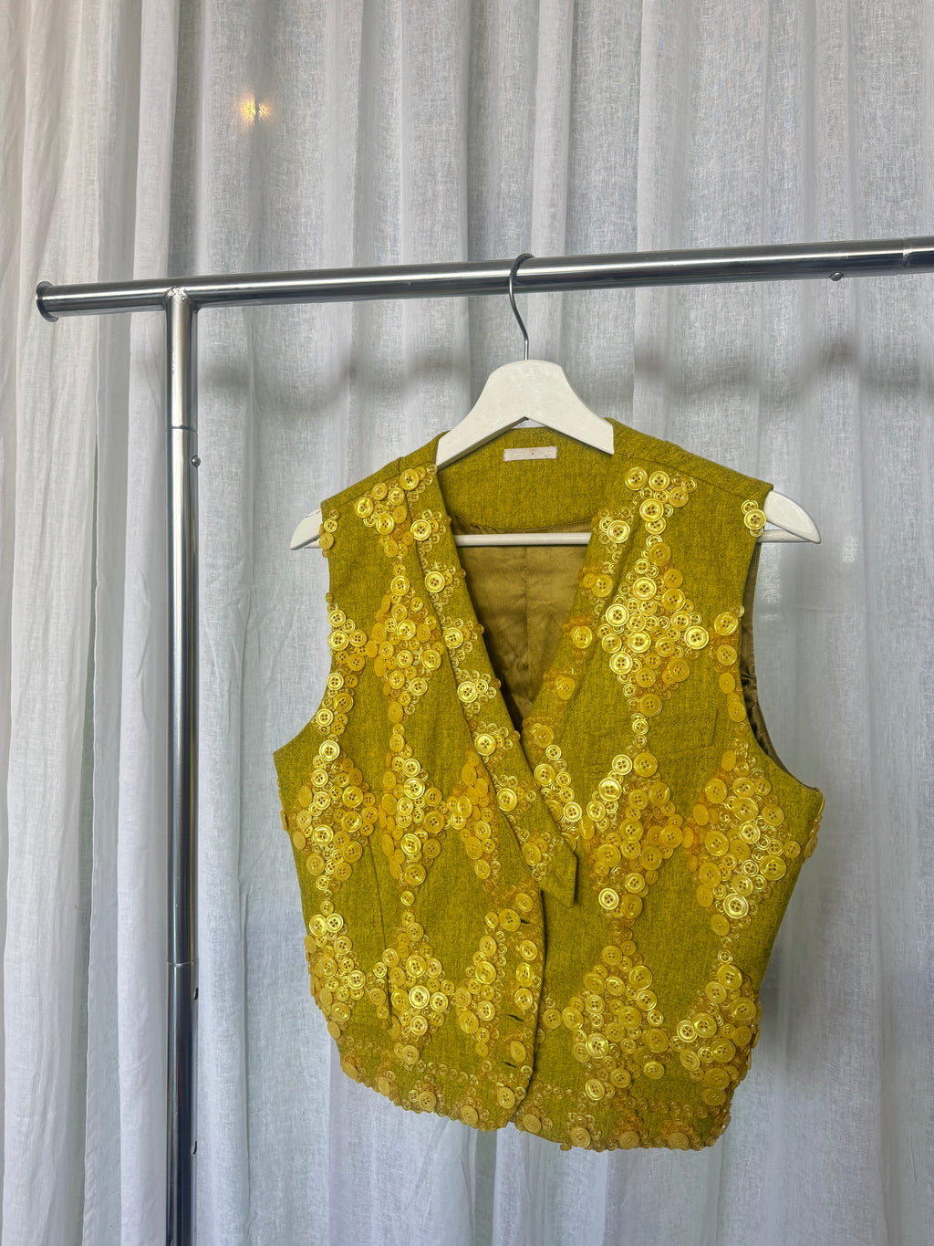 Antonio Berardi Button Chartreuse Vintage Waistcoat