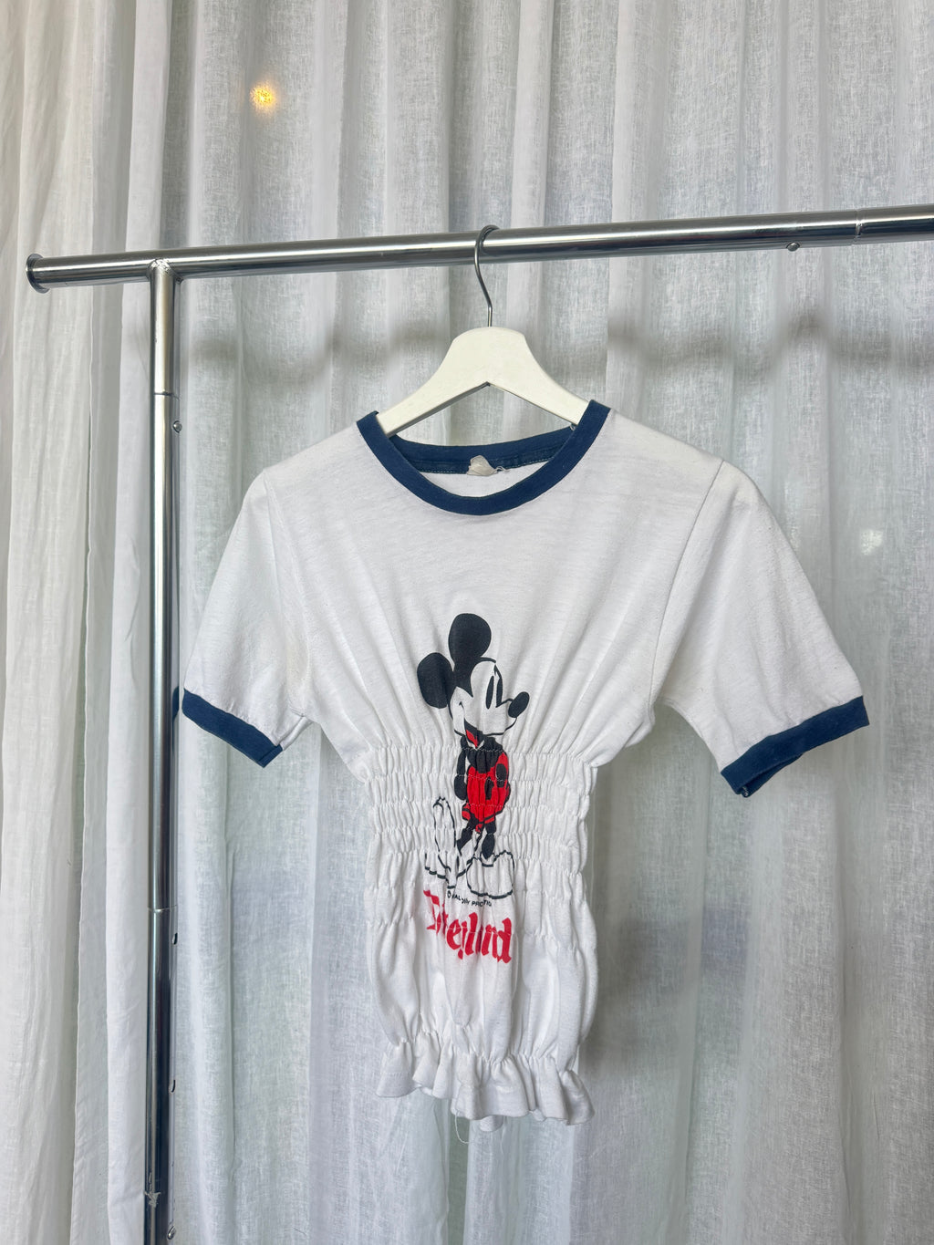 Vintage Mickey Mouse T-Shirt with Sheering