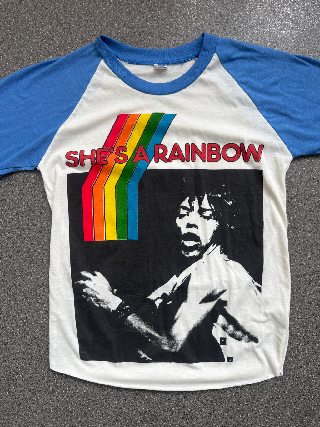 Vintage 'She's a Rainbow' graphic Mick Jagger Rolling Stones