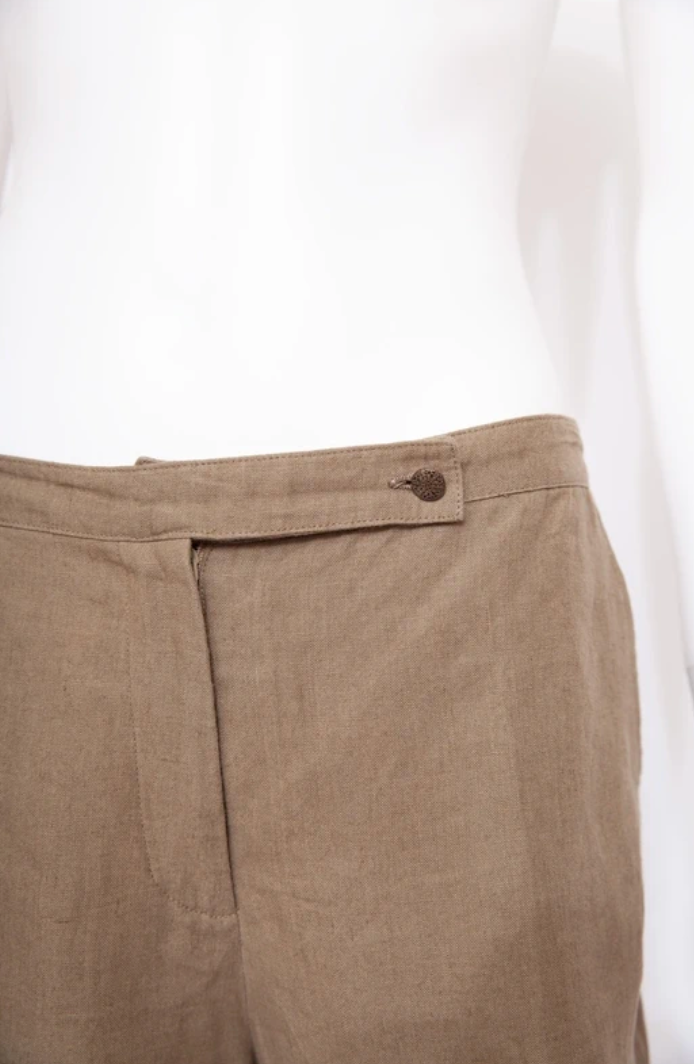 Balenciaga by Nicolas Ghesquière 2005 Linen Wide-Leg Trousers