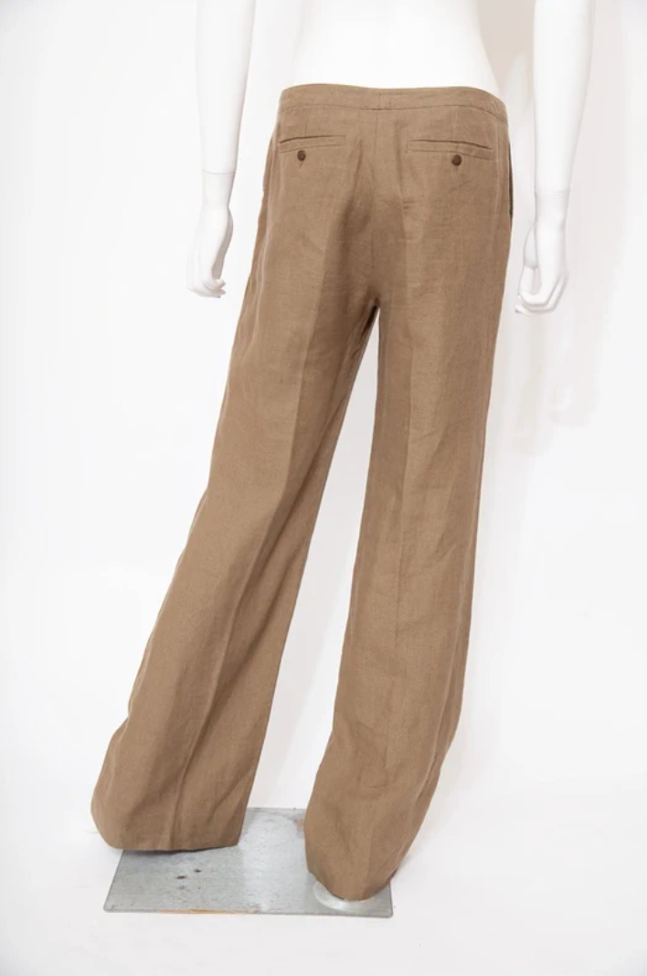 Balenciaga by Nicolas Ghesquière 2005 Linen Wide-Leg Trousers