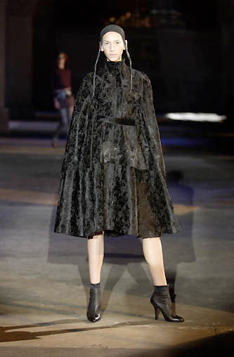 Alexander McQueen Vintage Black Shearling Laser Cut Jacket